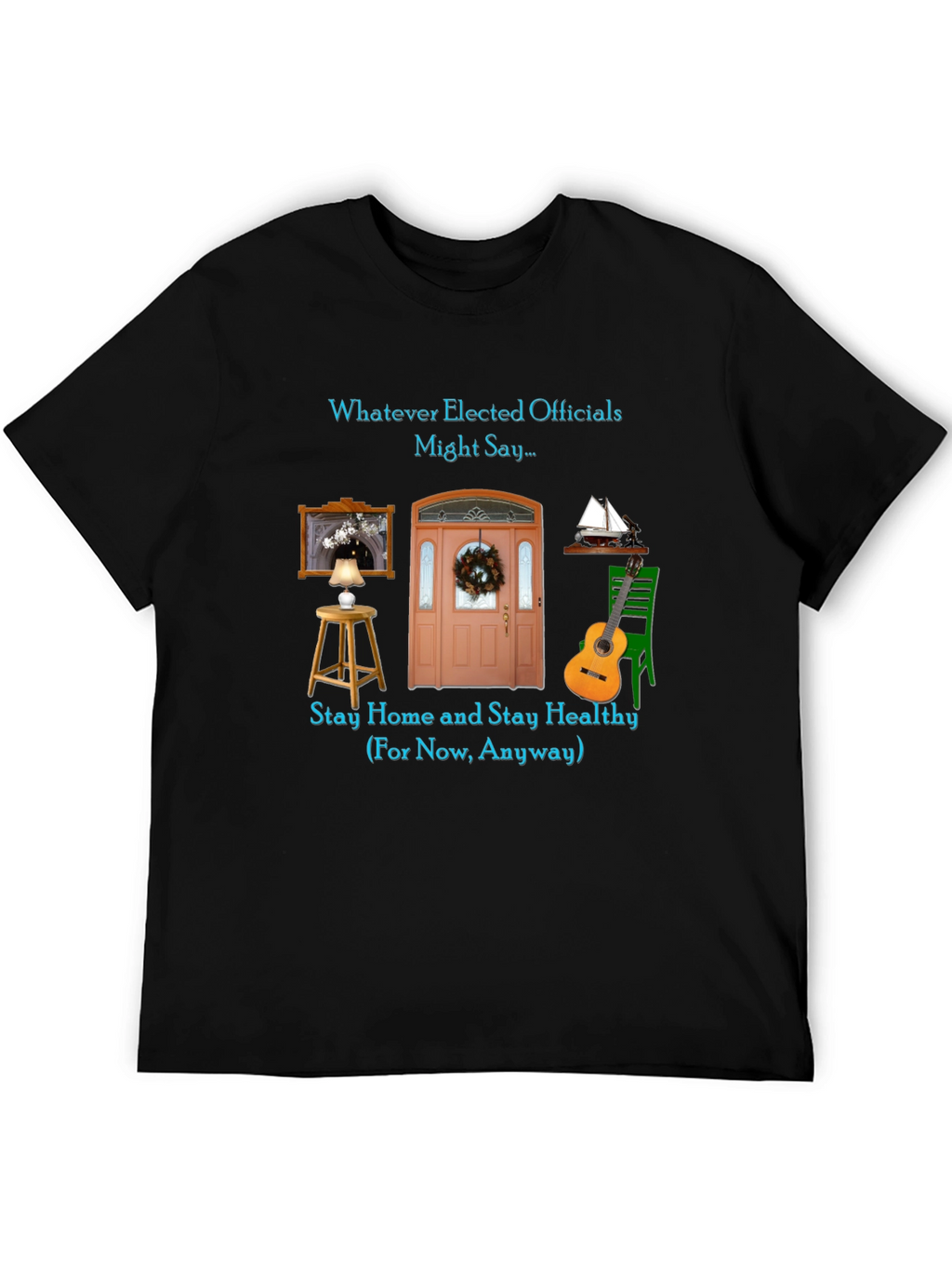 Stay Home Themed Graphic T-Shirt