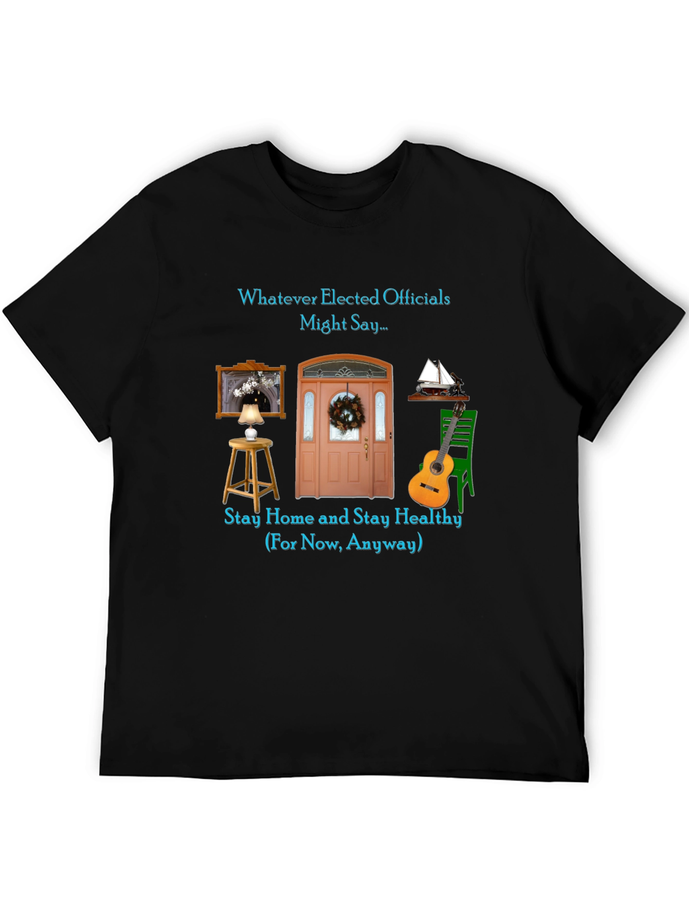 Stay Home Themed Graphic T-Shirt