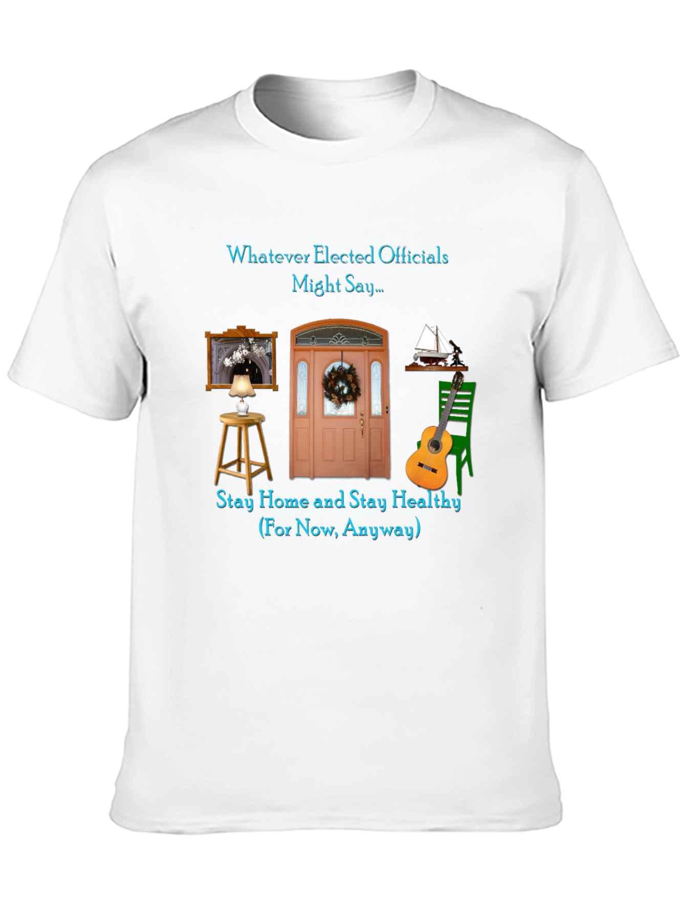 Stay Home Themed Graphic T-Shirt