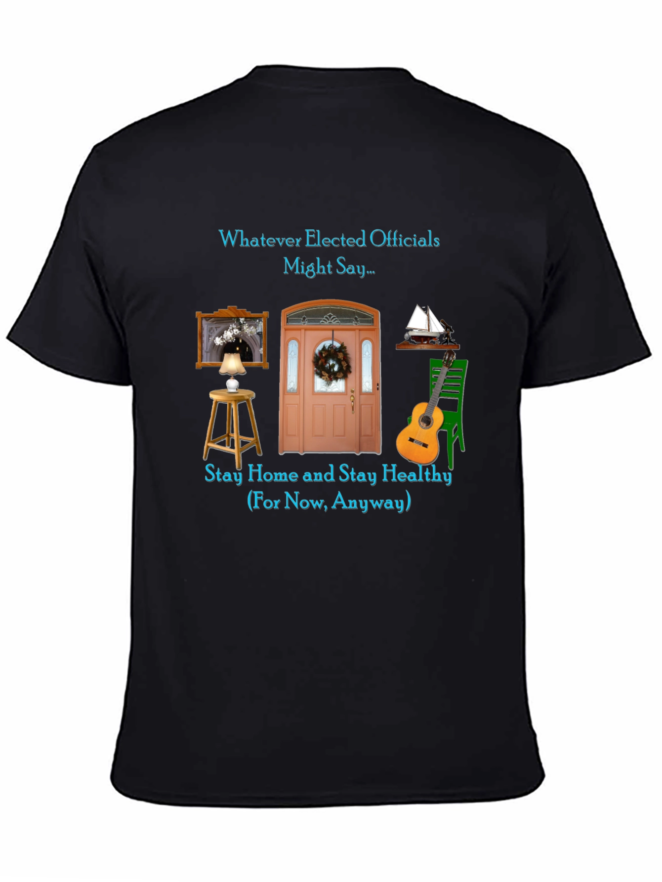 Stay Home Themed Graphic T-Shirt