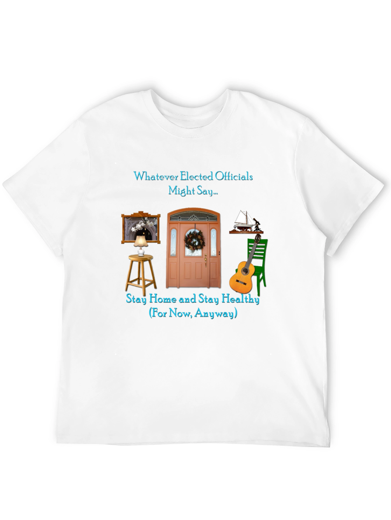 Stay Home Themed Graphic T-Shirt