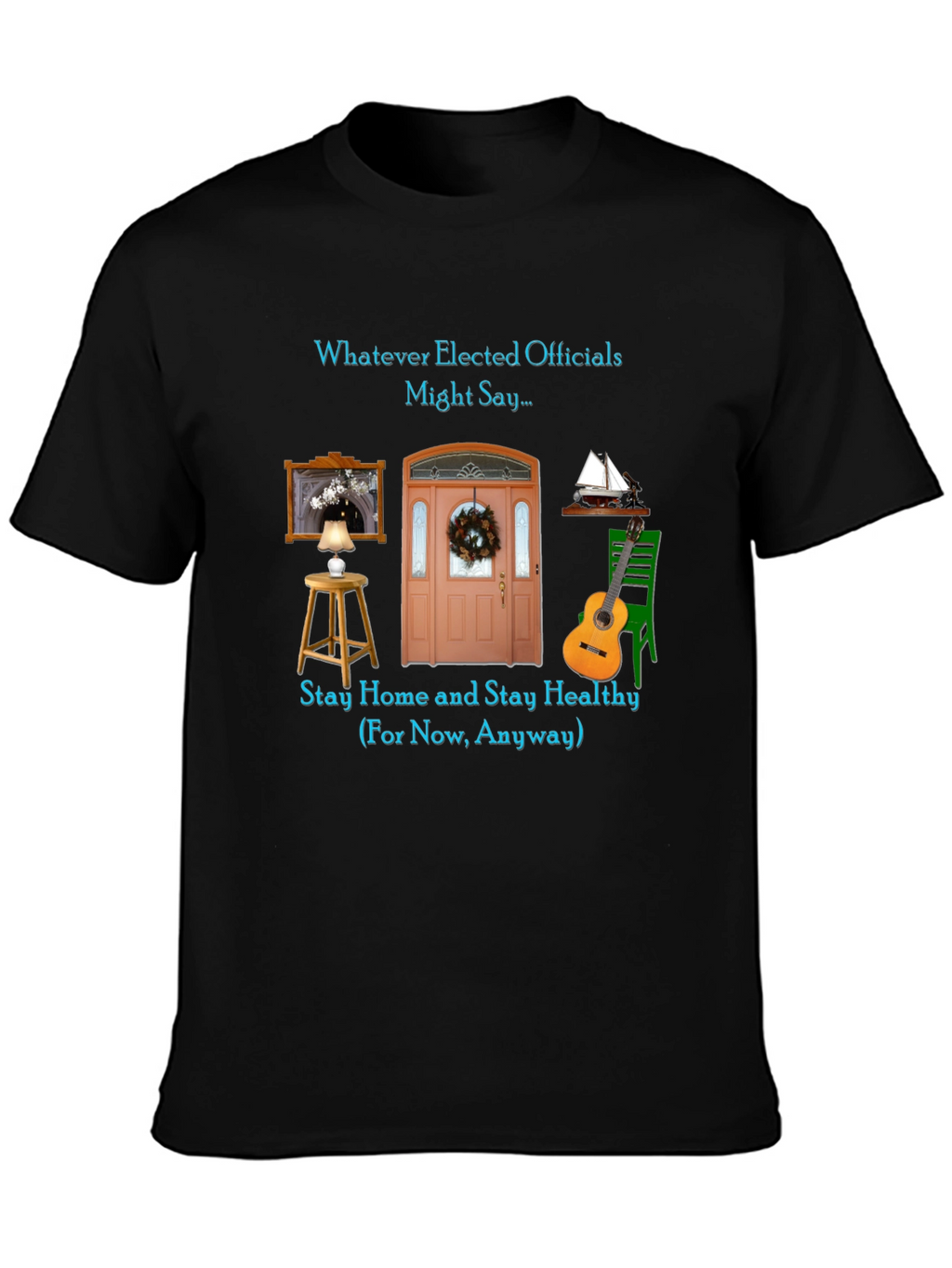 Stay Home Themed Graphic T-Shirt
