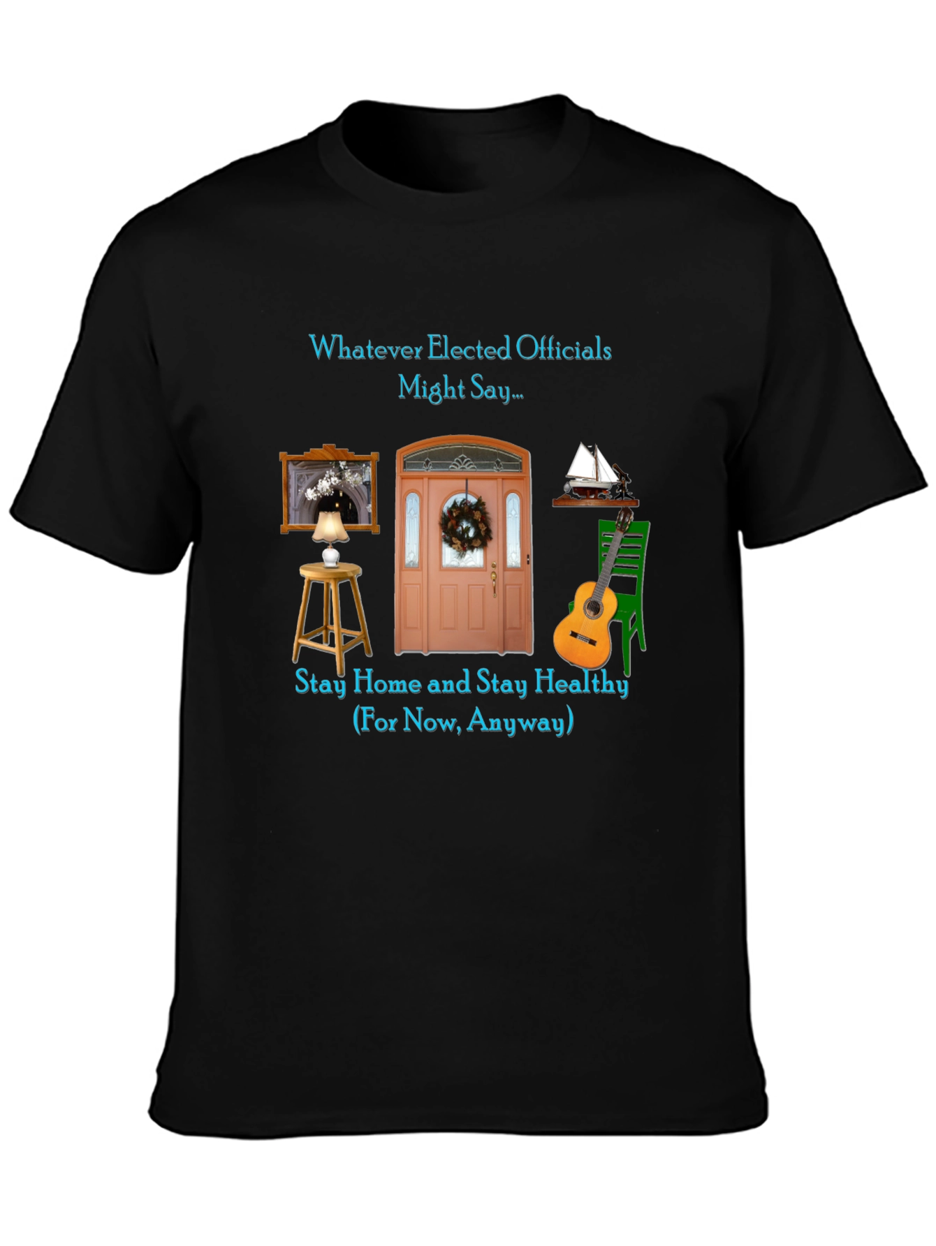Stay Home Themed Graphic T-Shirt