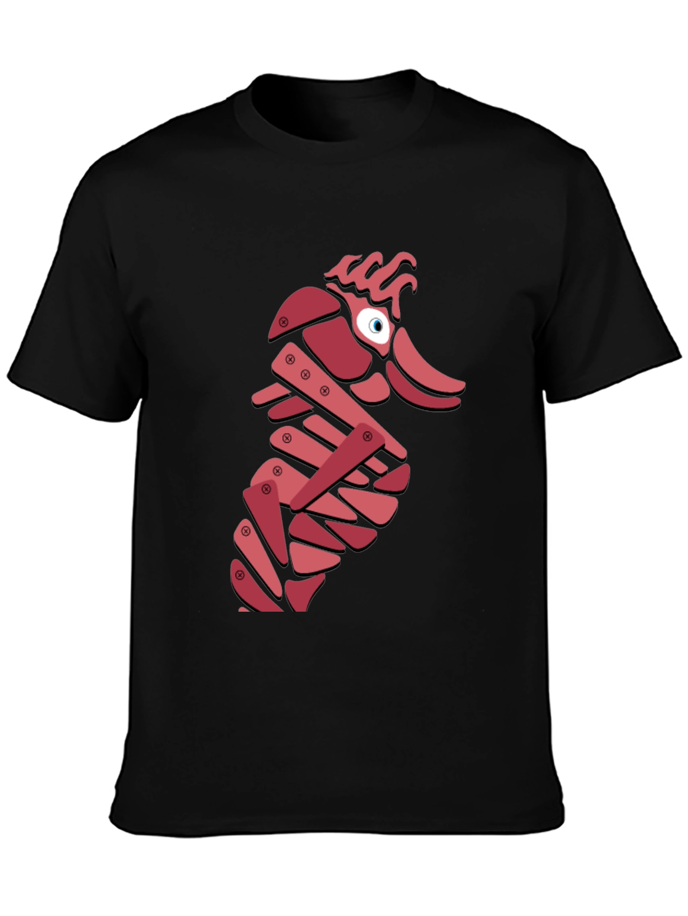 Abstract Seahorse Graphic T-Shirt - Unique Design