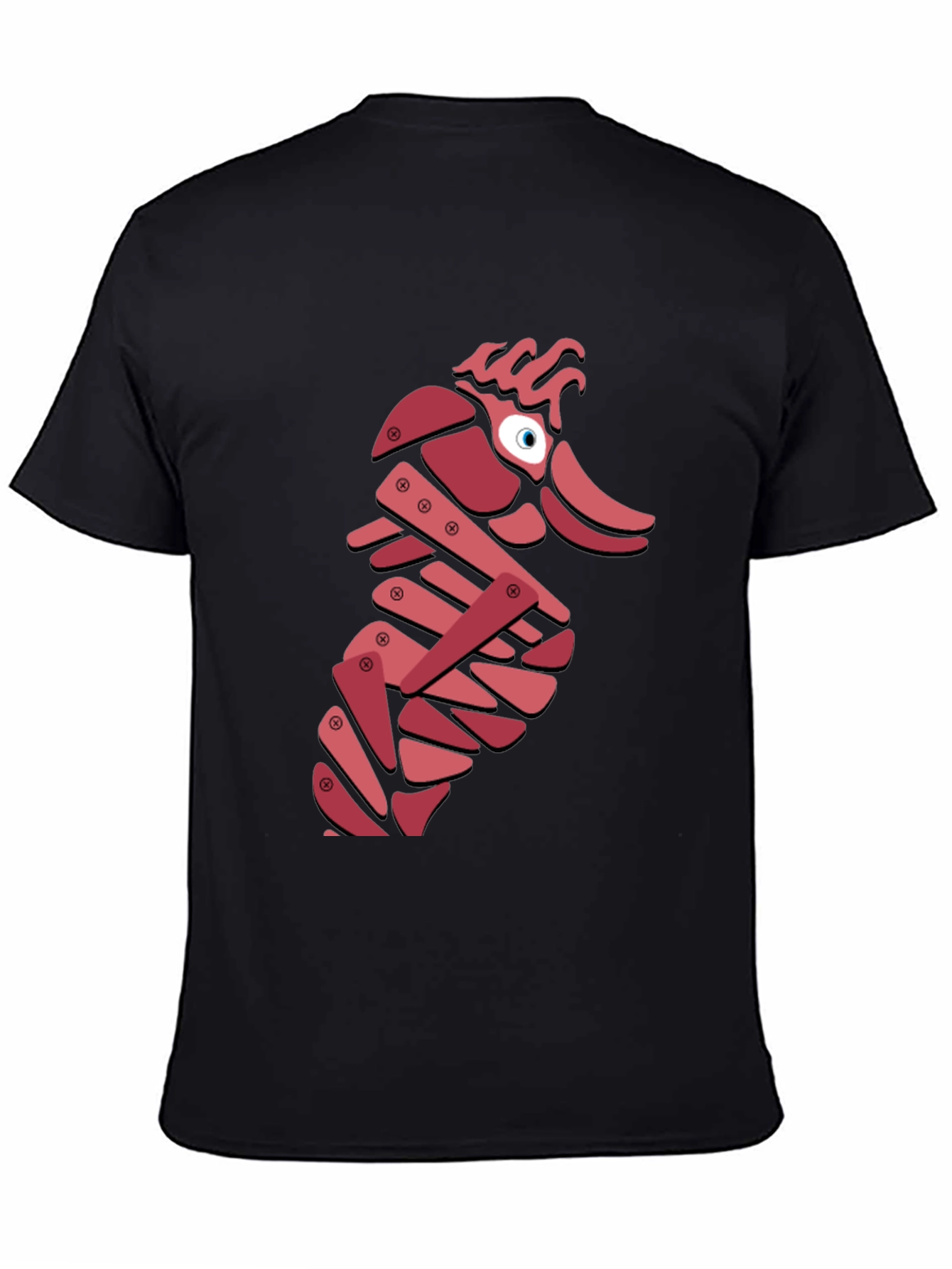 Abstract Seahorse Graphic T-Shirt - Unique Design
