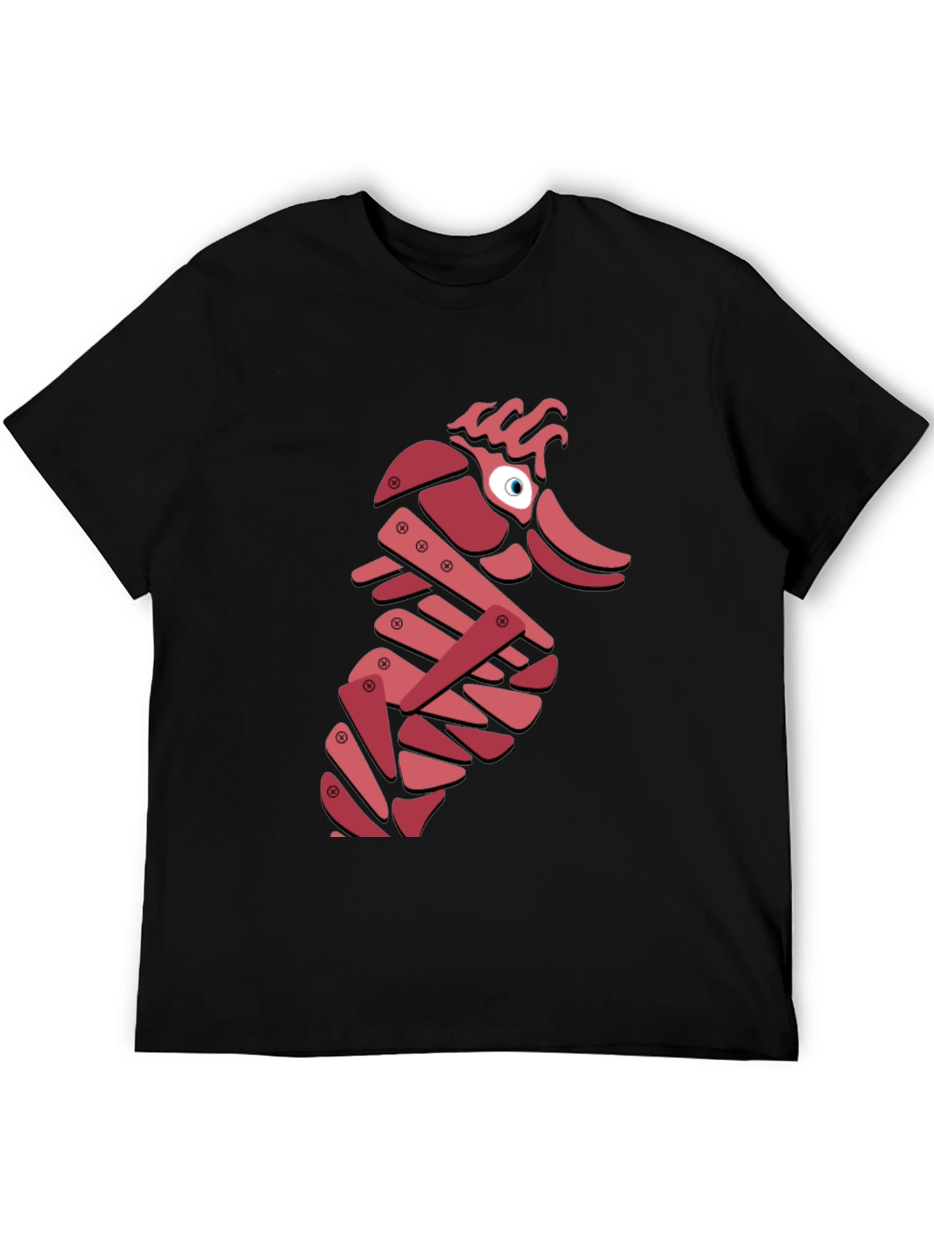 Abstract Seahorse Graphic T-Shirt - Unique Design