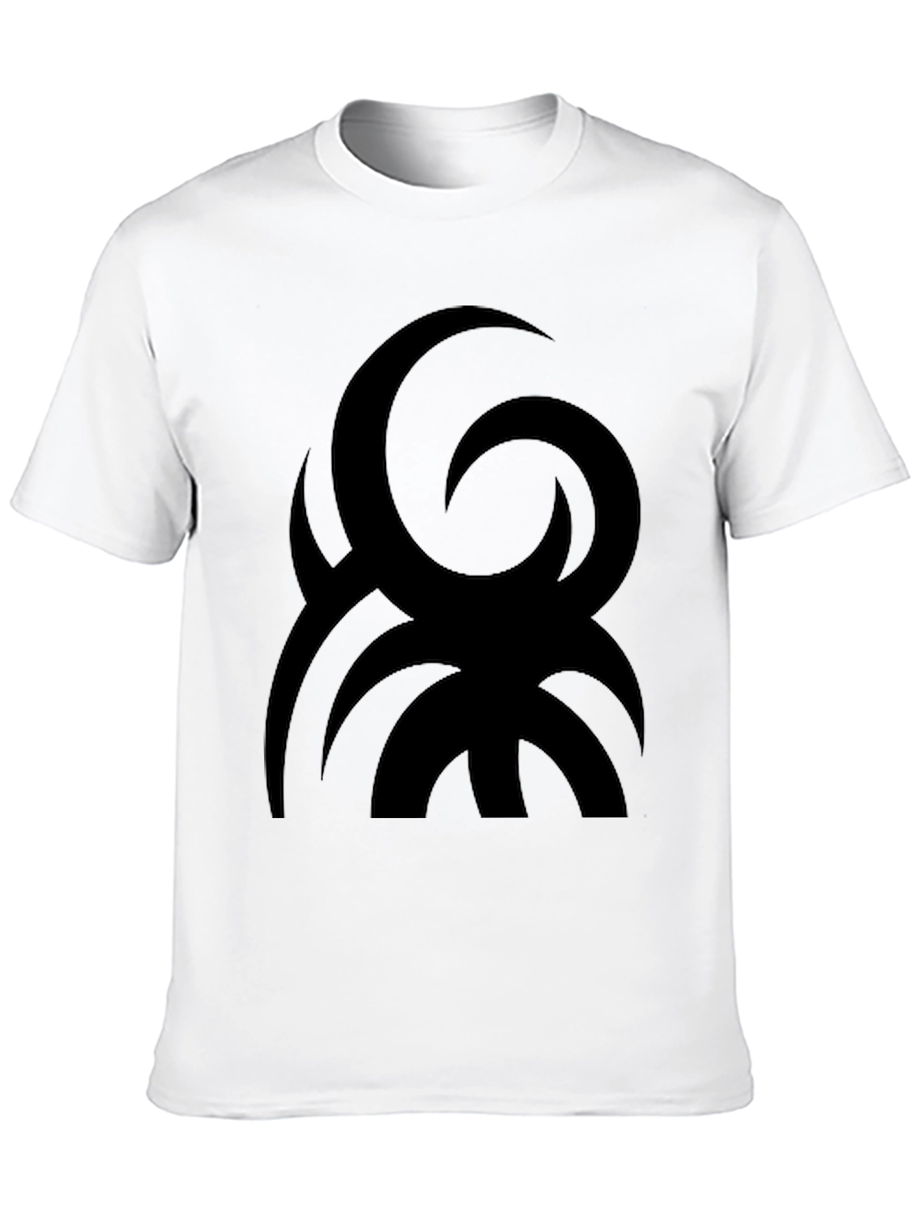 Abstract Graphic Print Black T-Shirt