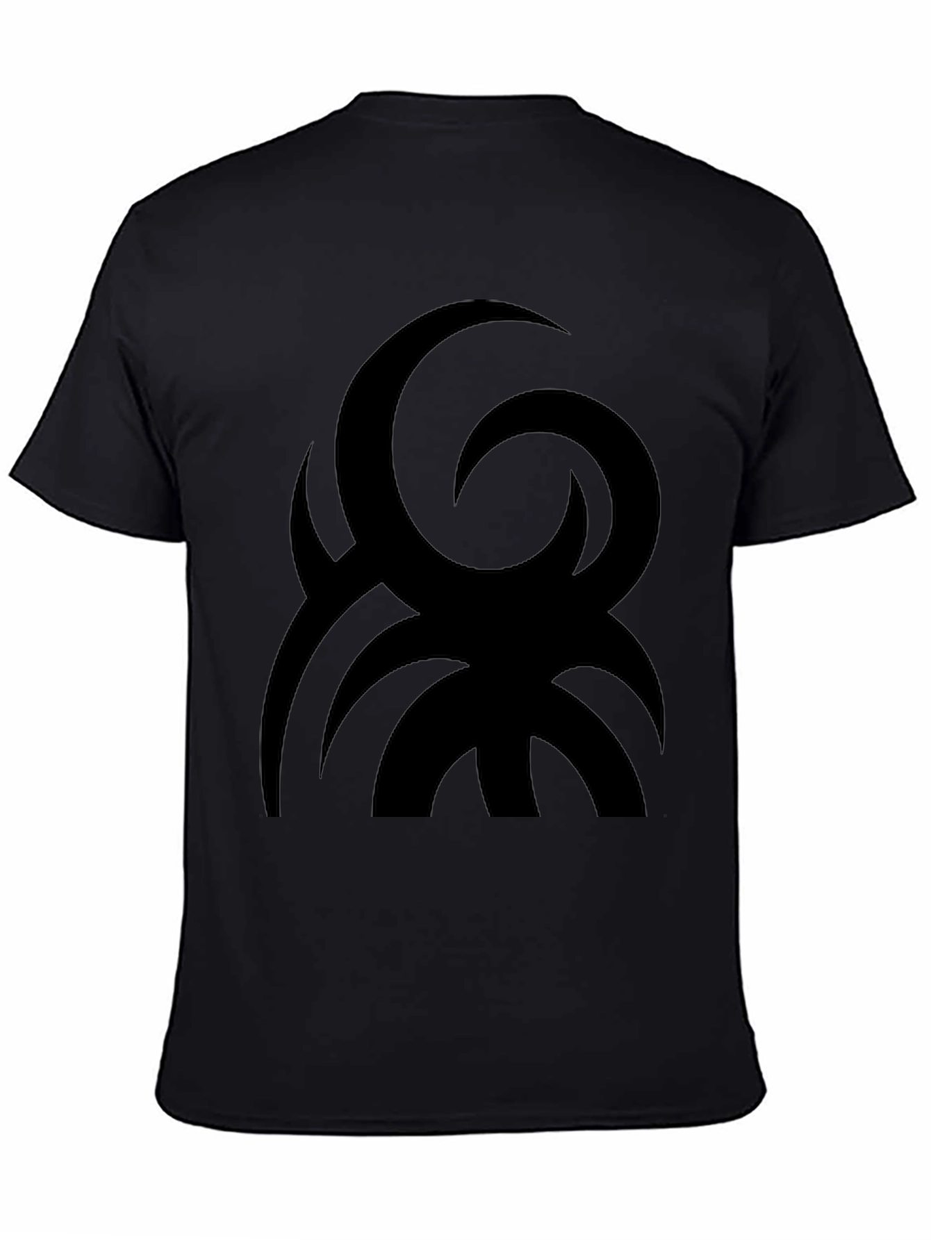 Abstract Graphic Print Black T-Shirt