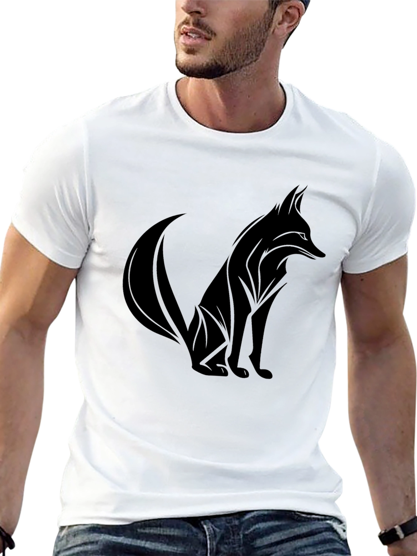 Black Fox Graphic Tee - Mens Short Sleeve