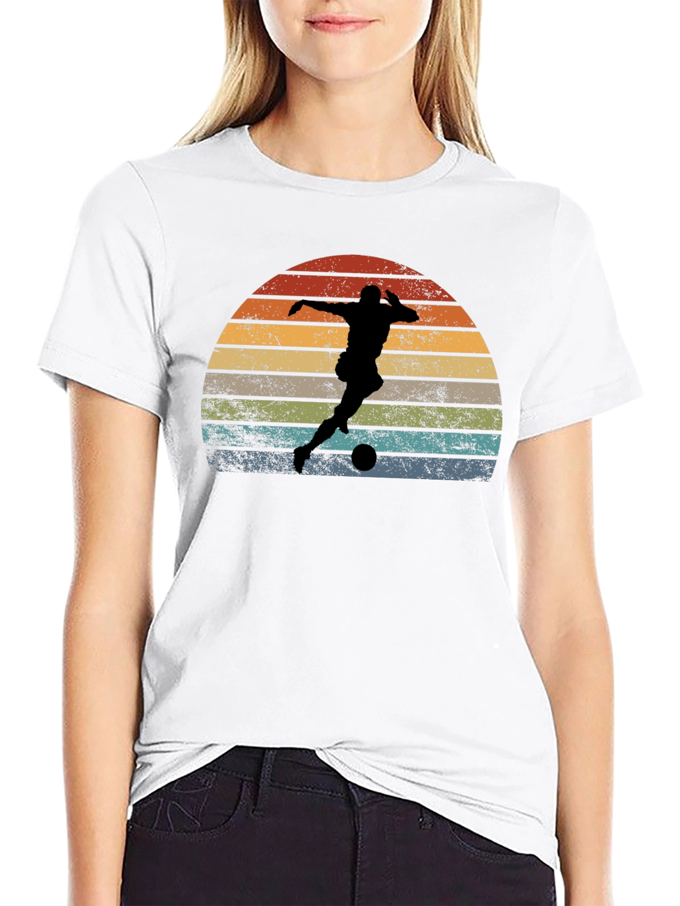 Retro Soccer Player Graphic Tee