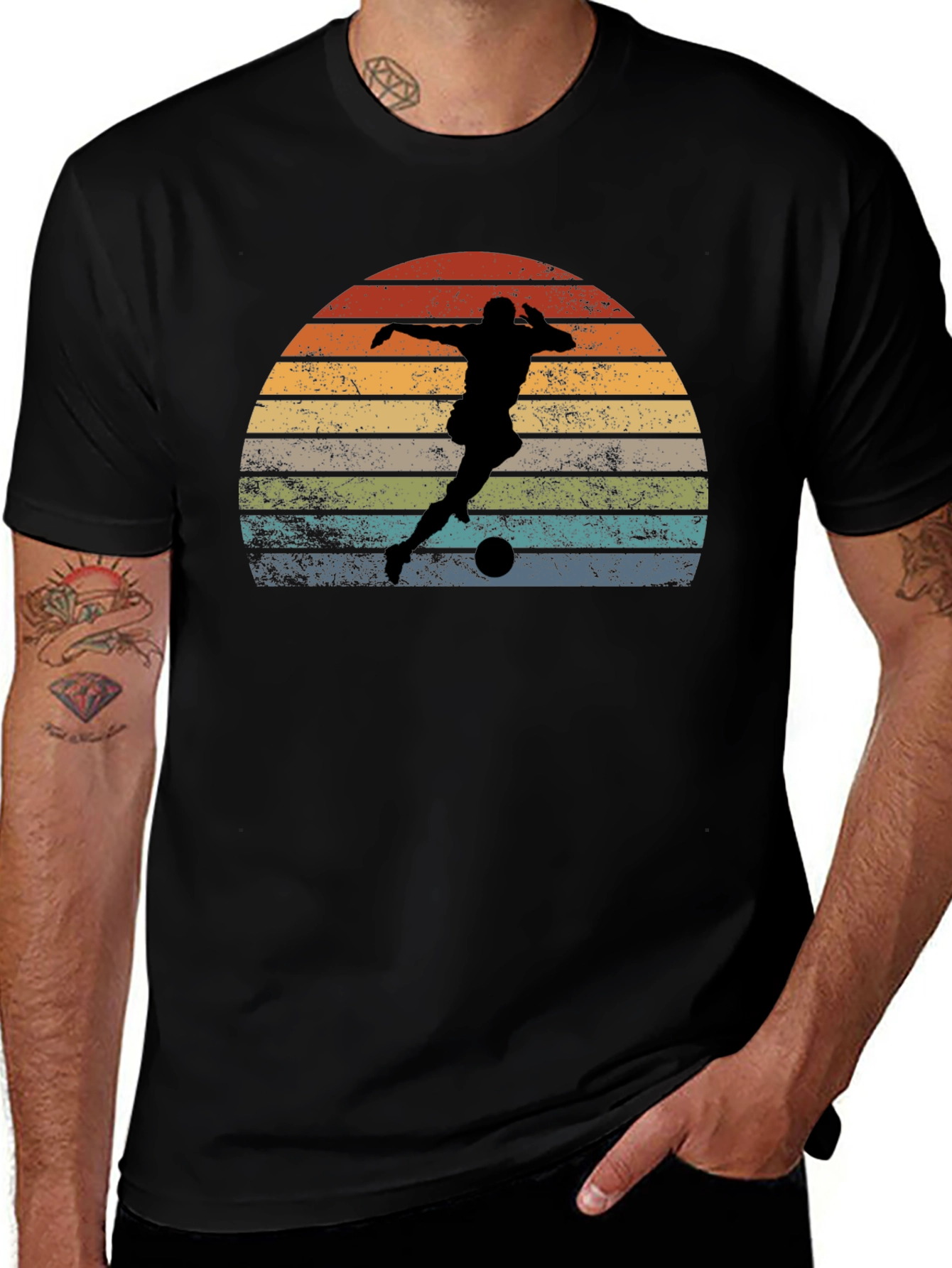 Retro Soccer Player Graphic Tee