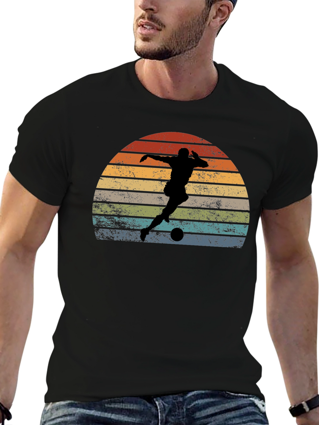 Retro Soccer Player Graphic Tee