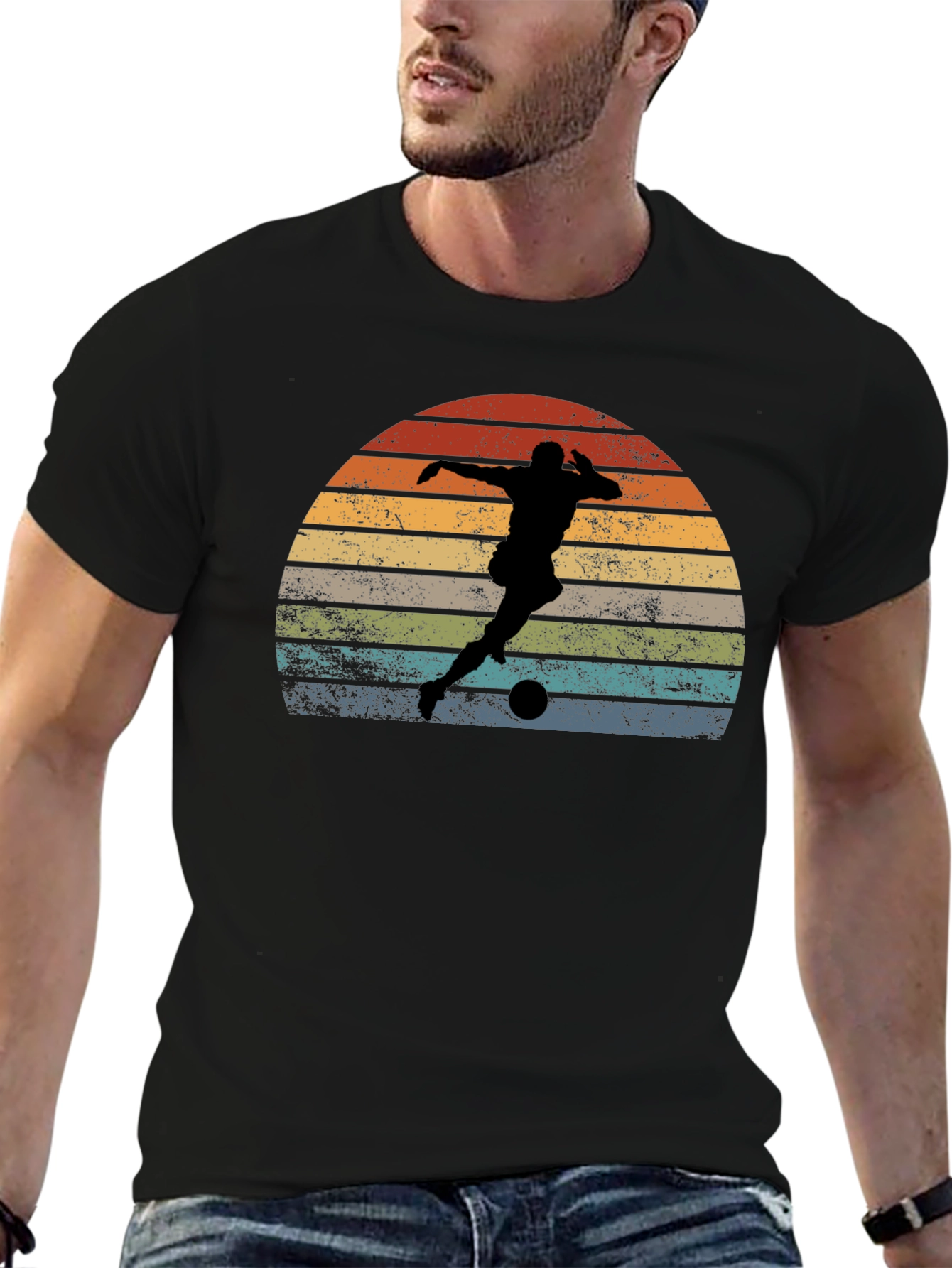 Retro Soccer Player Graphic Tee