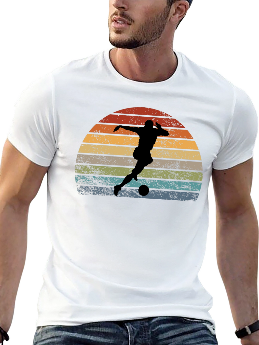Retro Soccer Player Graphic Tee