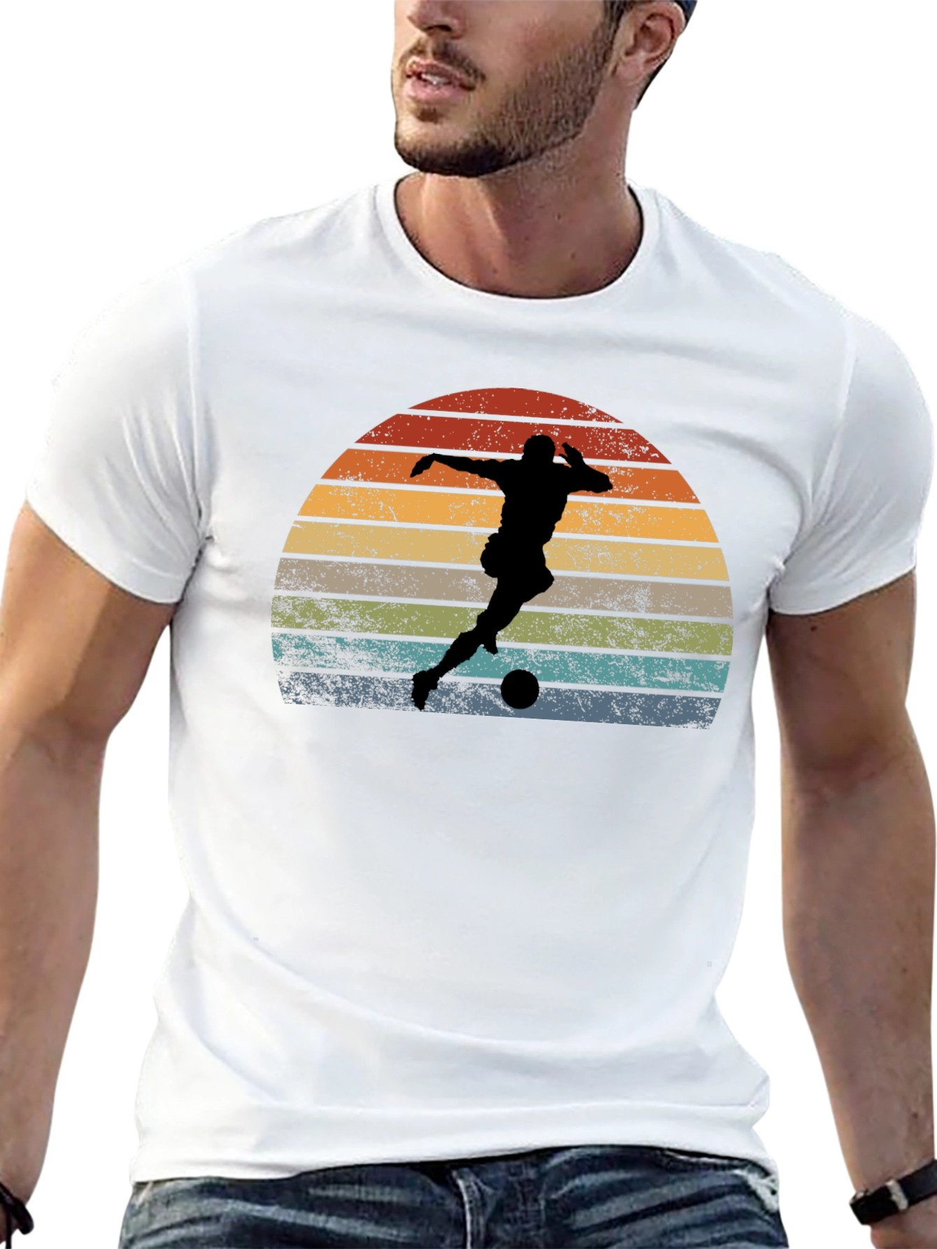 Retro Soccer Player Graphic Tee