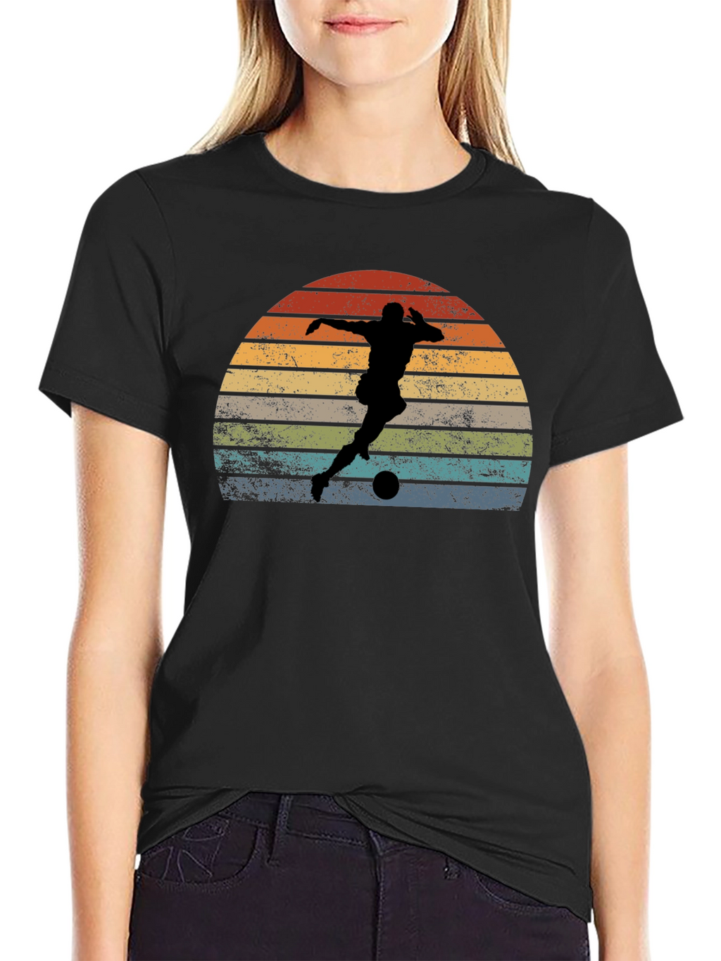 Retro Soccer Player Graphic Tee