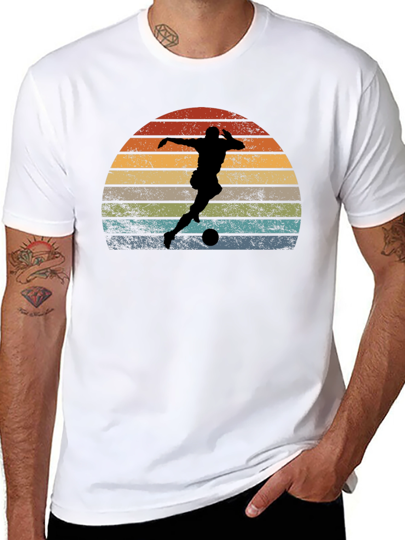Retro Soccer Player Graphic Tee