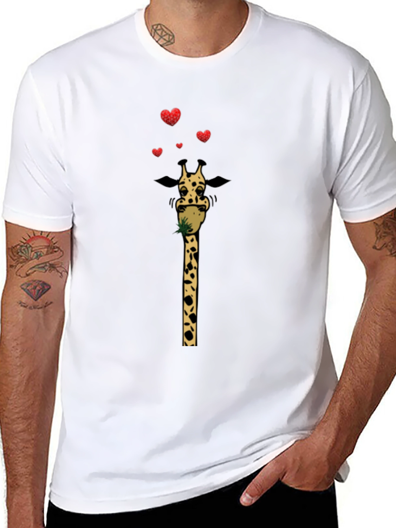 Giraffe Love Valentines T-Shirt