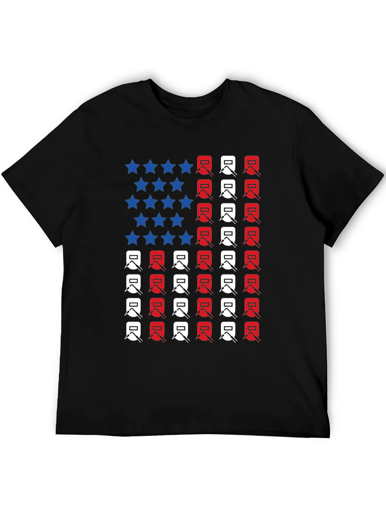 Welder American Flag Graphic T-Shirt