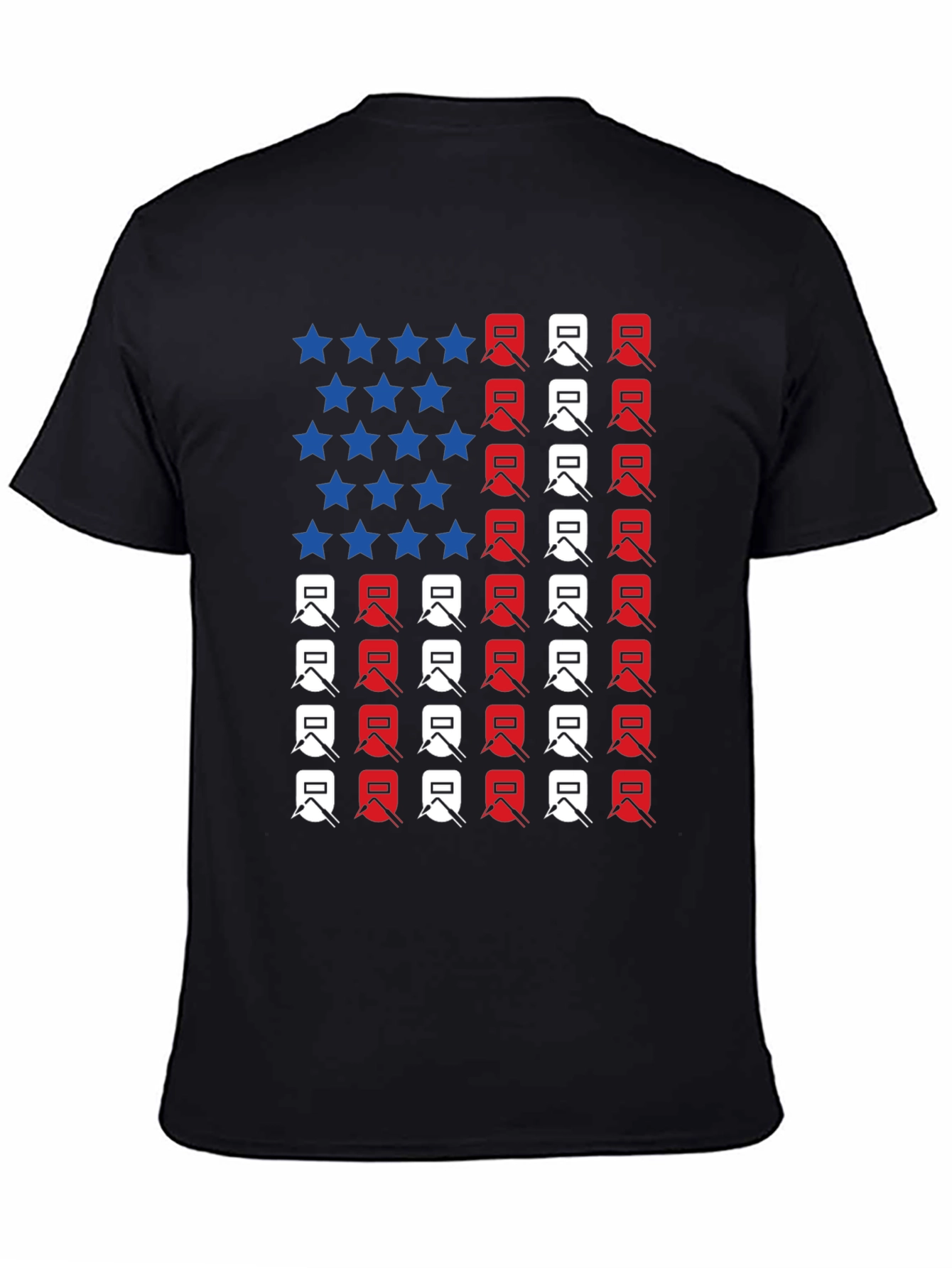 Welder American Flag Graphic T-Shirt
