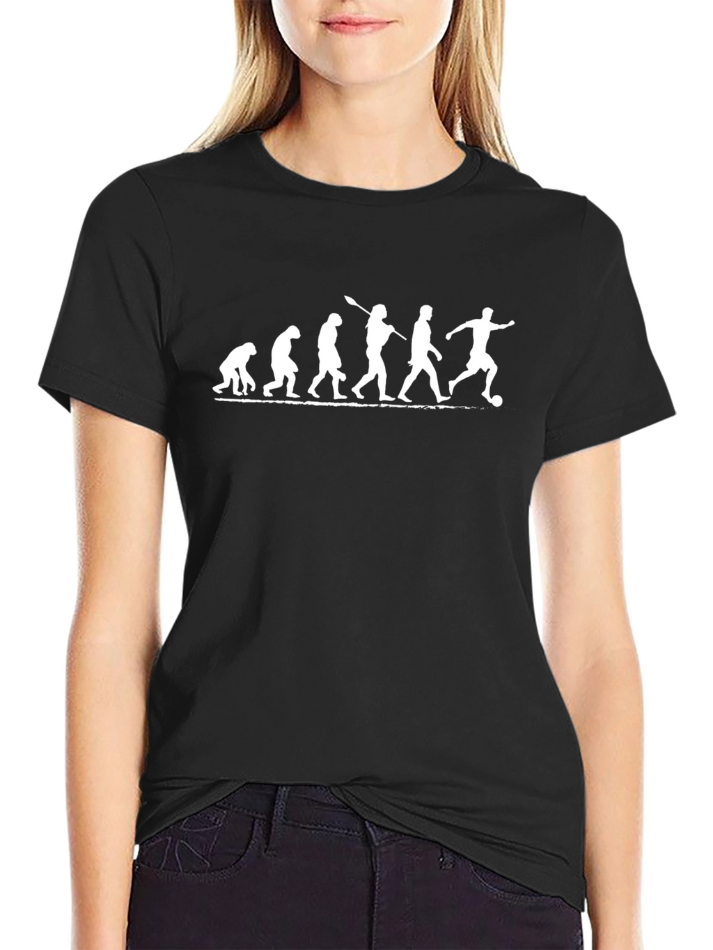 Evolution of Soccer Black T-Shirt