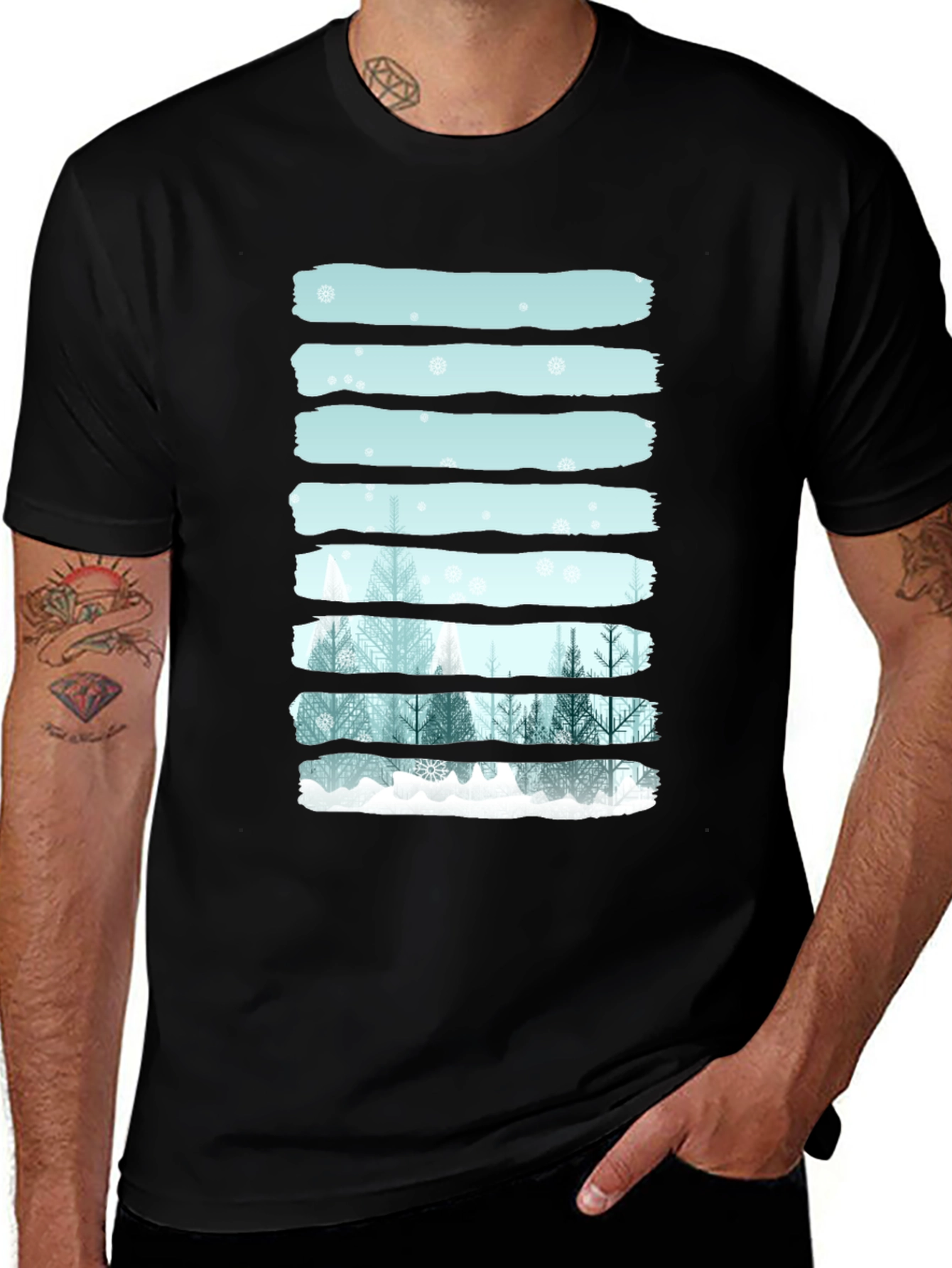 Winter Forest Graphic Tee - Stylish Nature Design