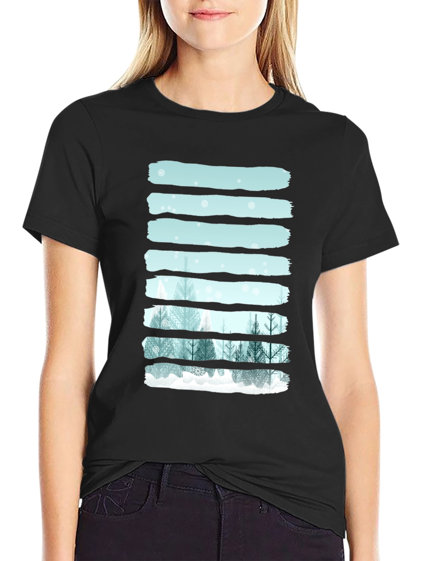 Winter Forest Graphic Tee - Stylish Nature Design