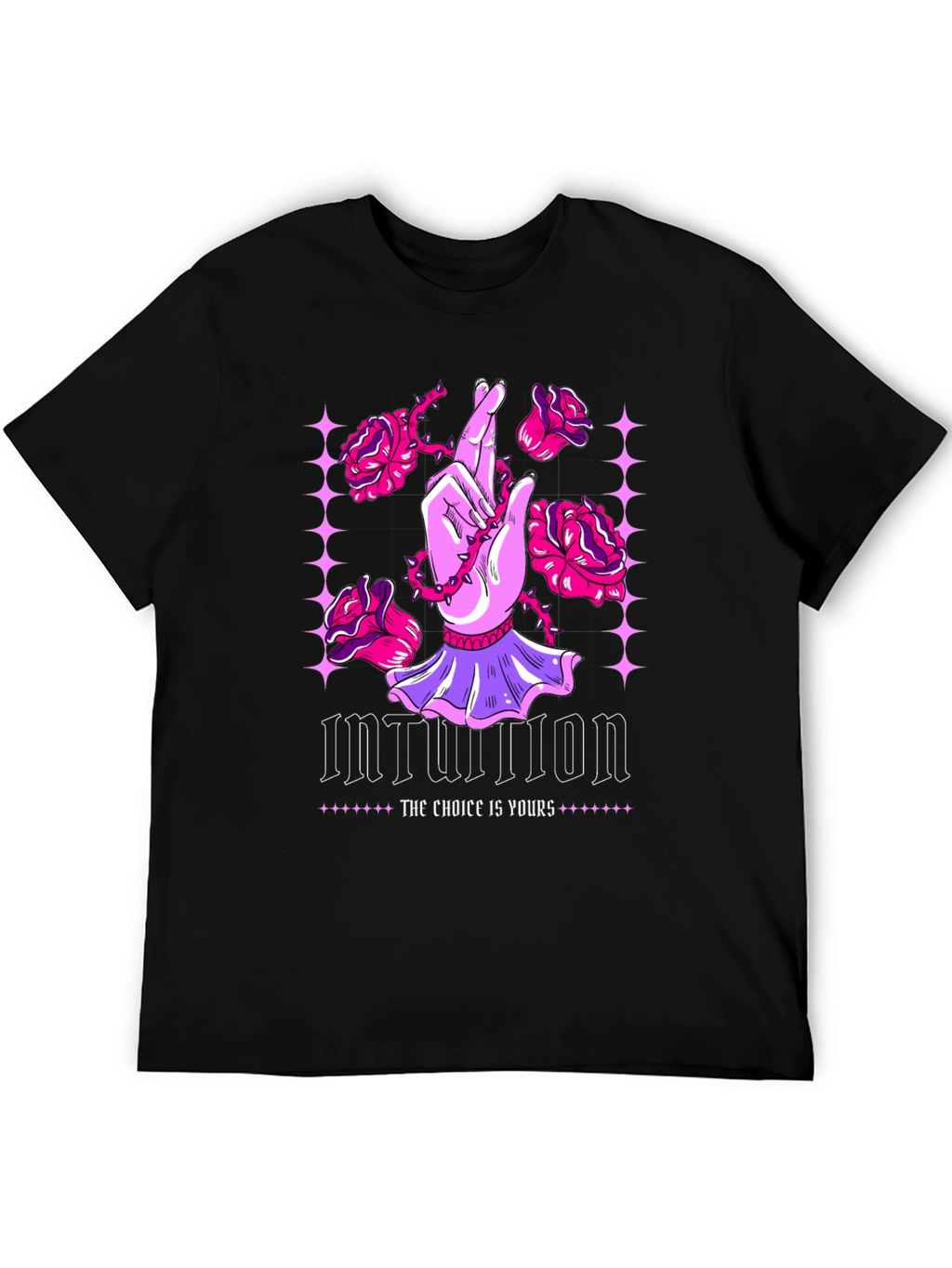 Intuition Graphic Print Crew Neck Tee