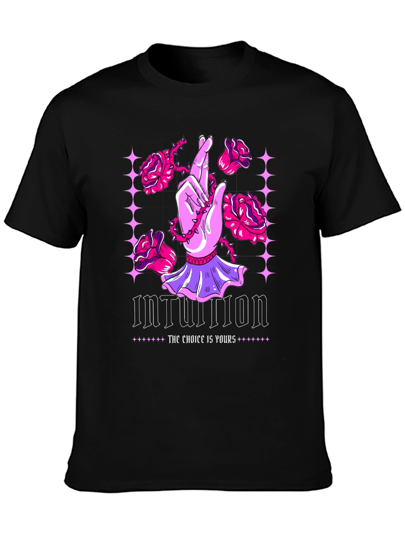 Intuition Graphic Print Crew Neck Tee
