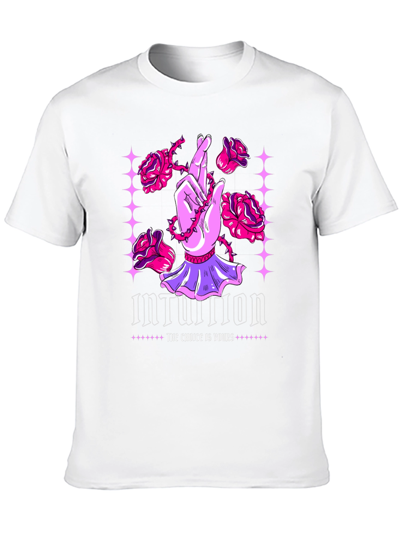 Intuition Graphic Print Crew Neck Tee