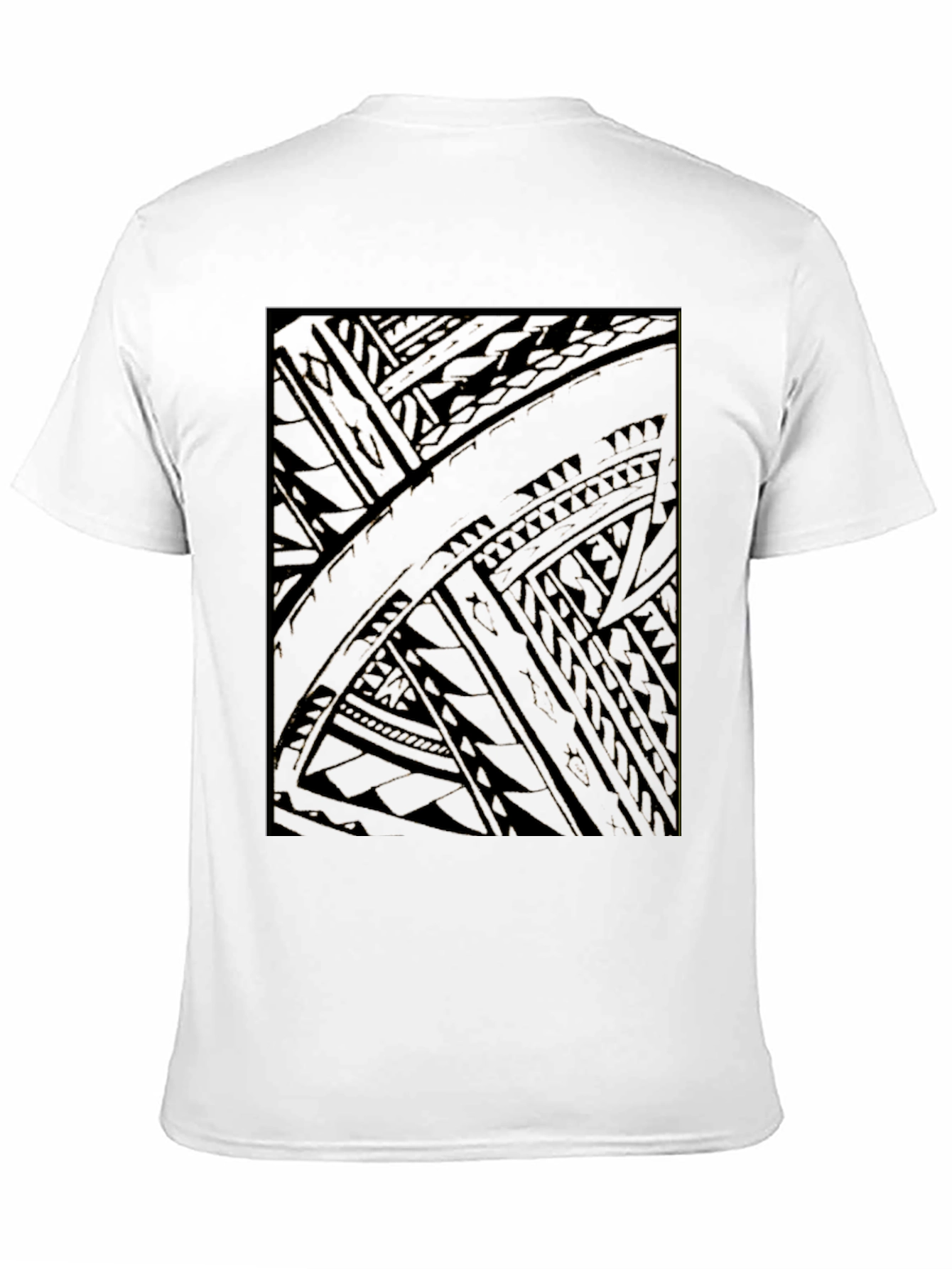 Tribal Pattern Black T-Shirt