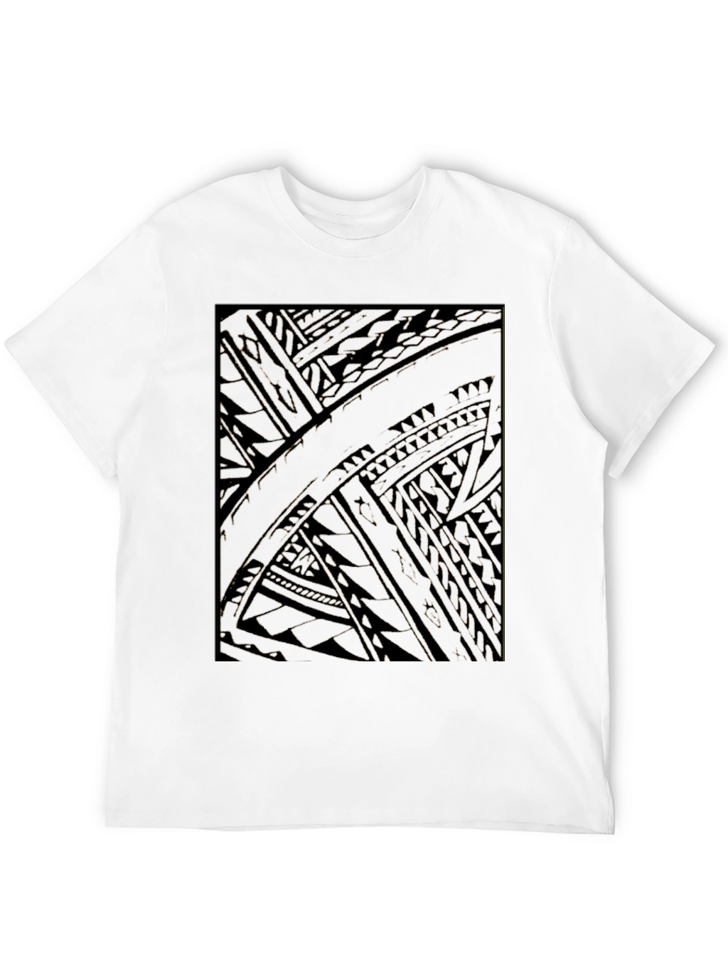 Tribal Pattern Black T-Shirt