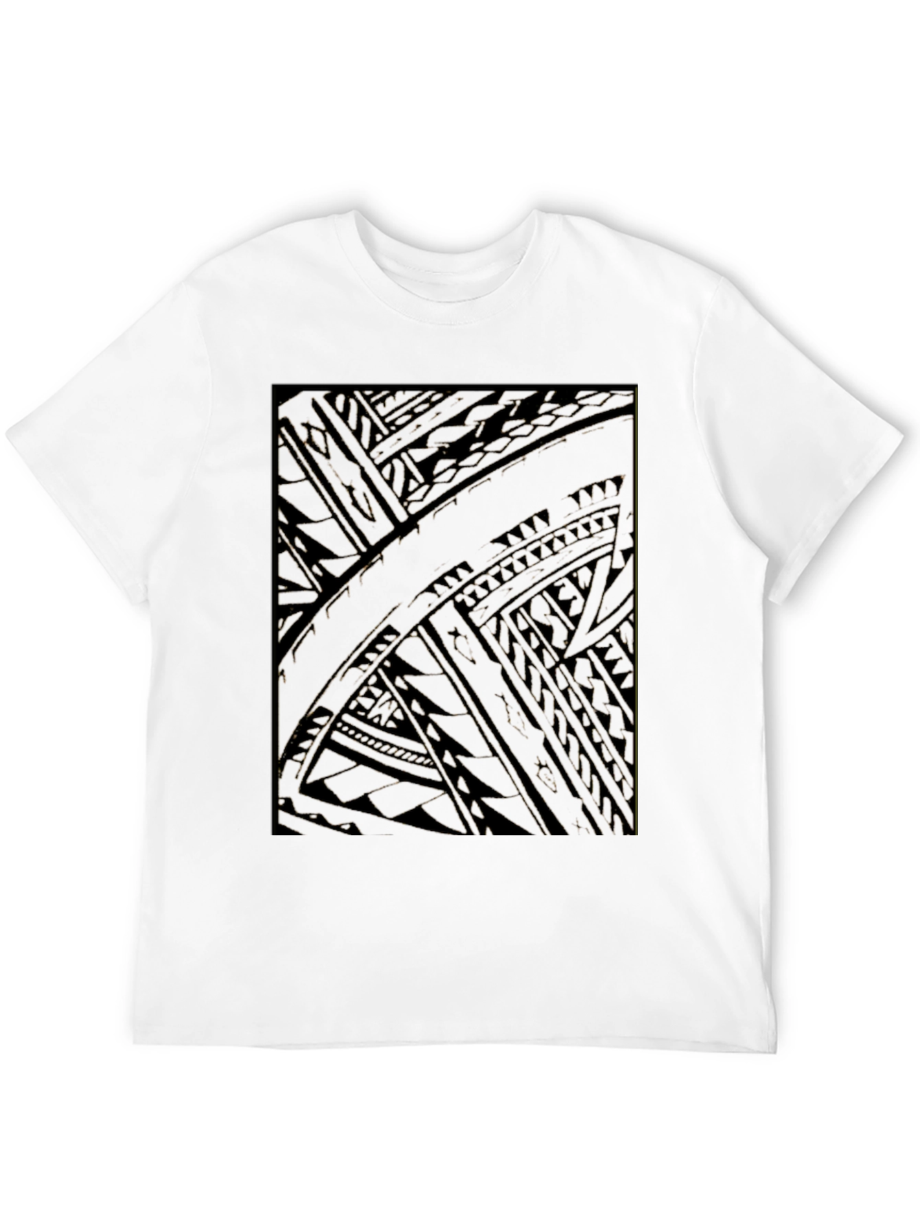 Tribal Pattern Black T-Shirt