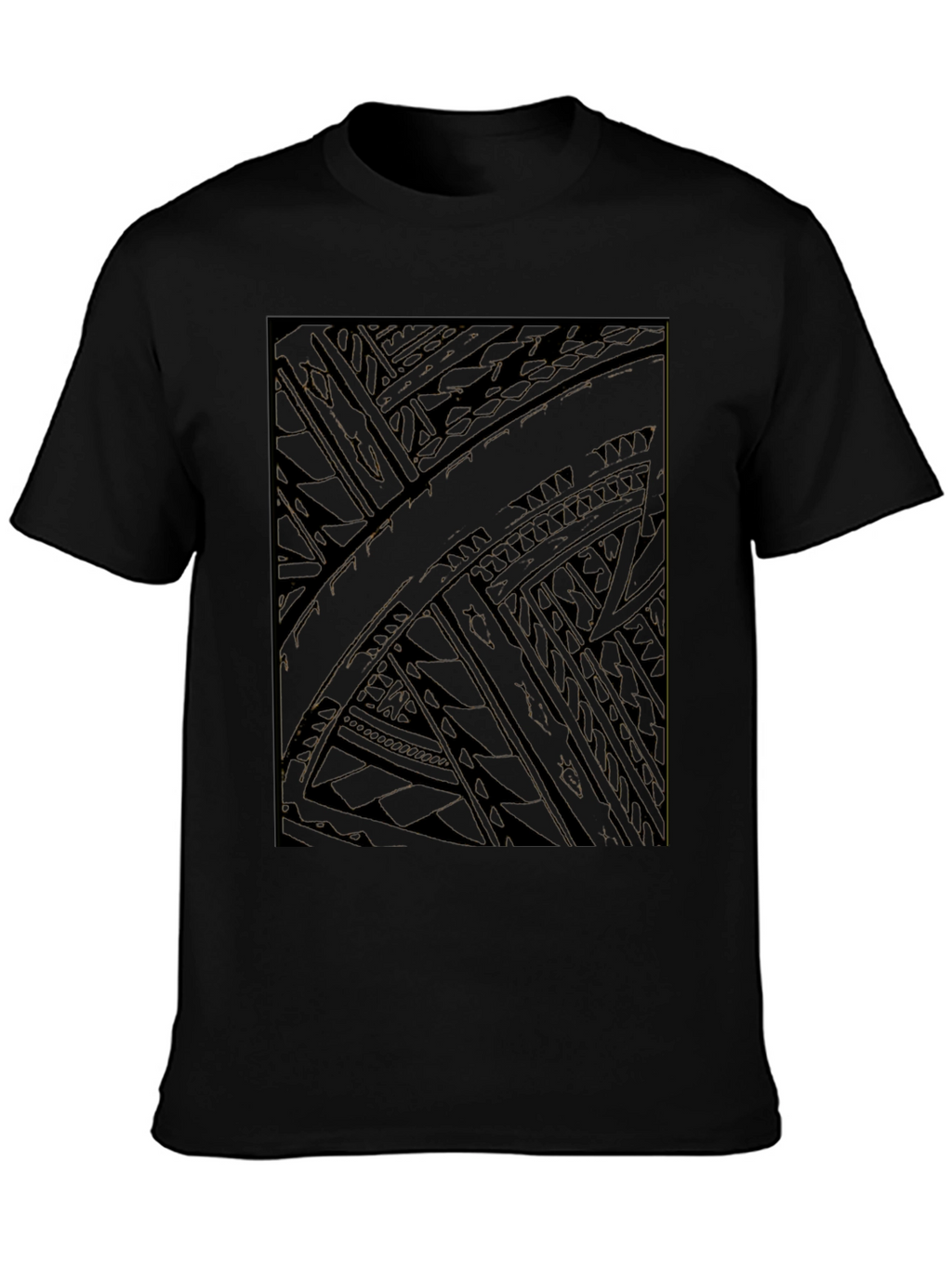 Tribal Pattern Black T-Shirt