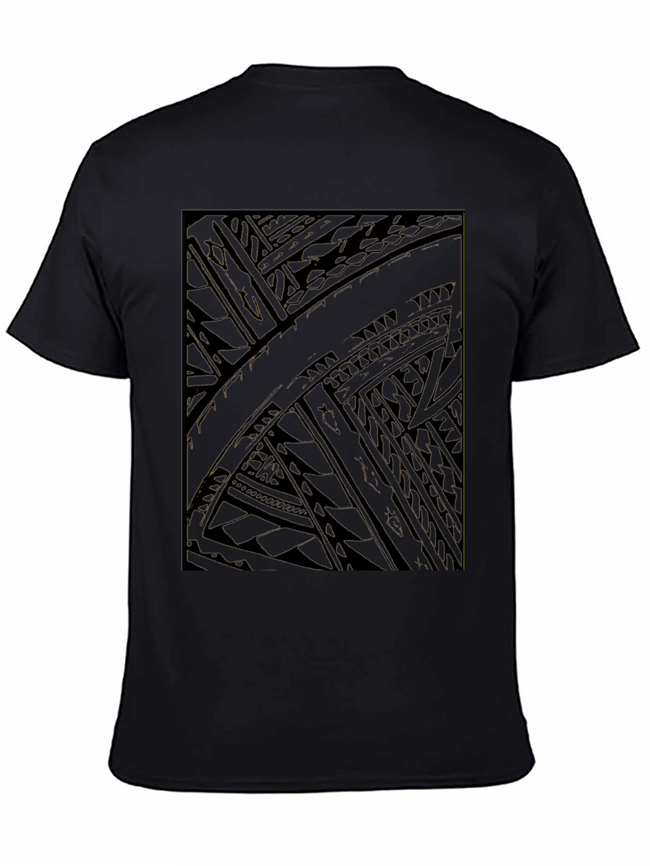 Tribal Pattern Black T-Shirt