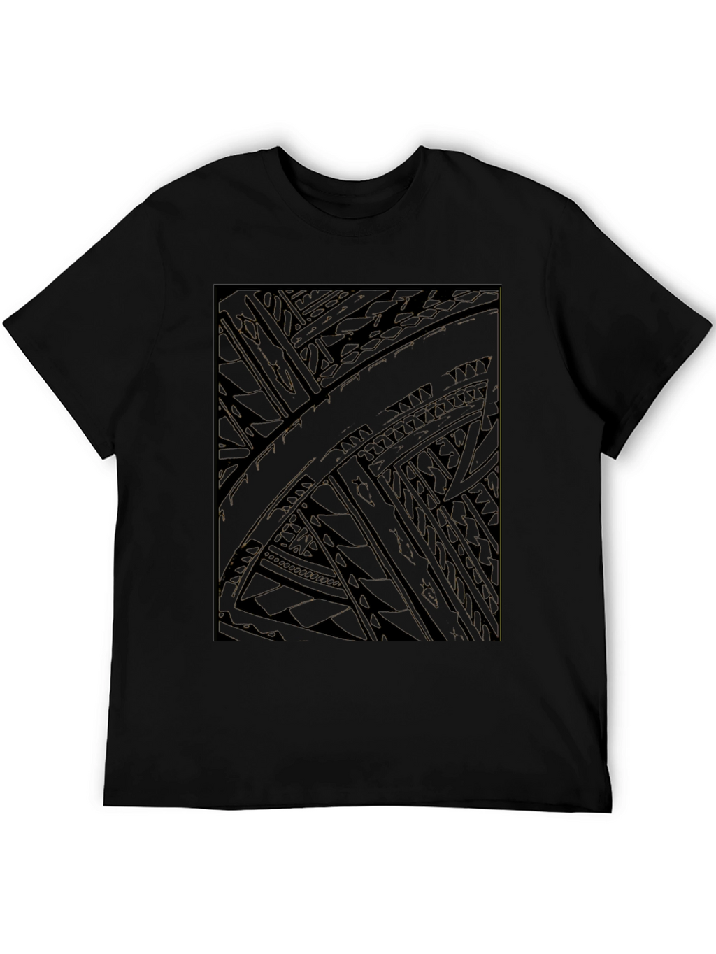 Tribal Pattern Black T-Shirt