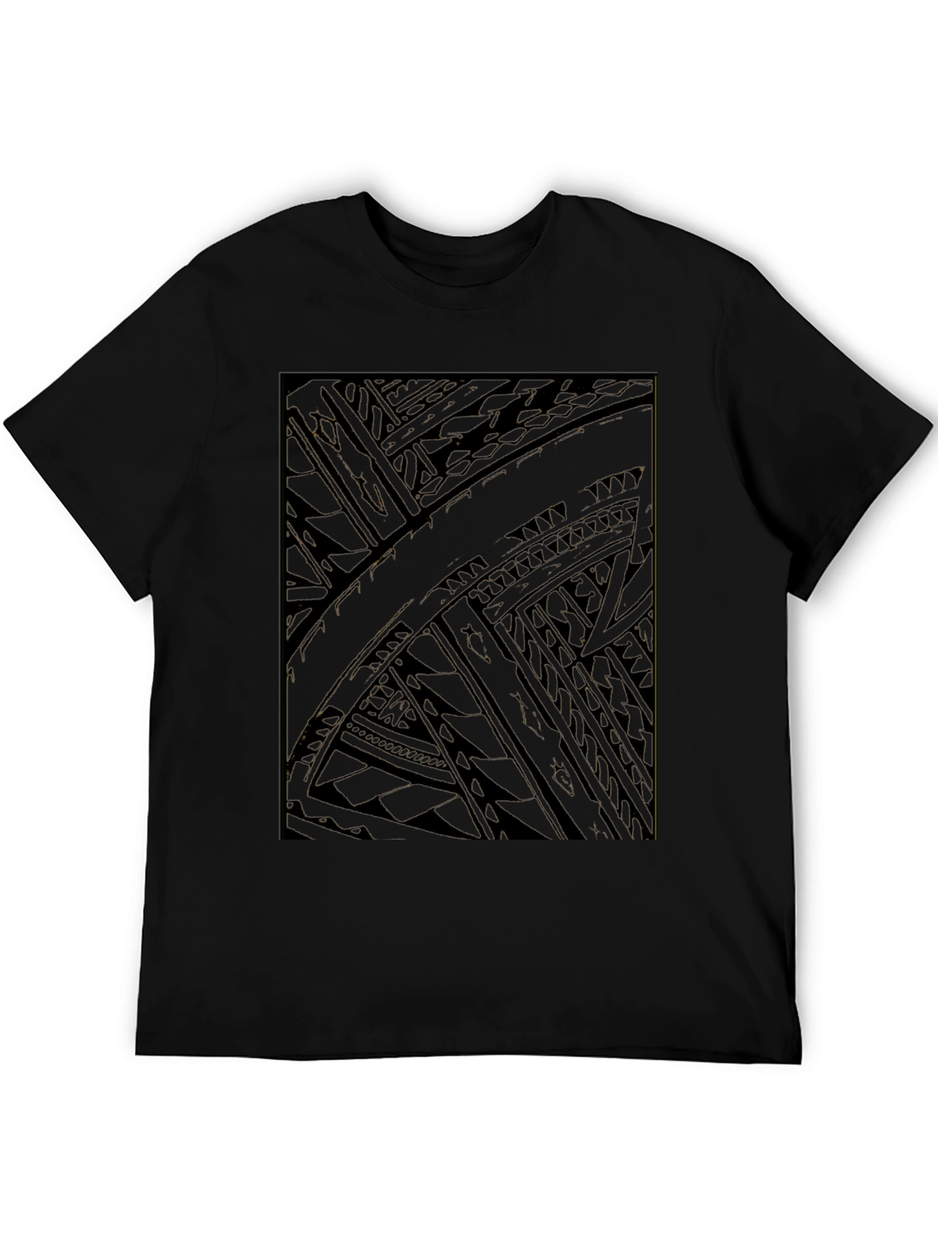 Tribal Pattern Black T-Shirt
