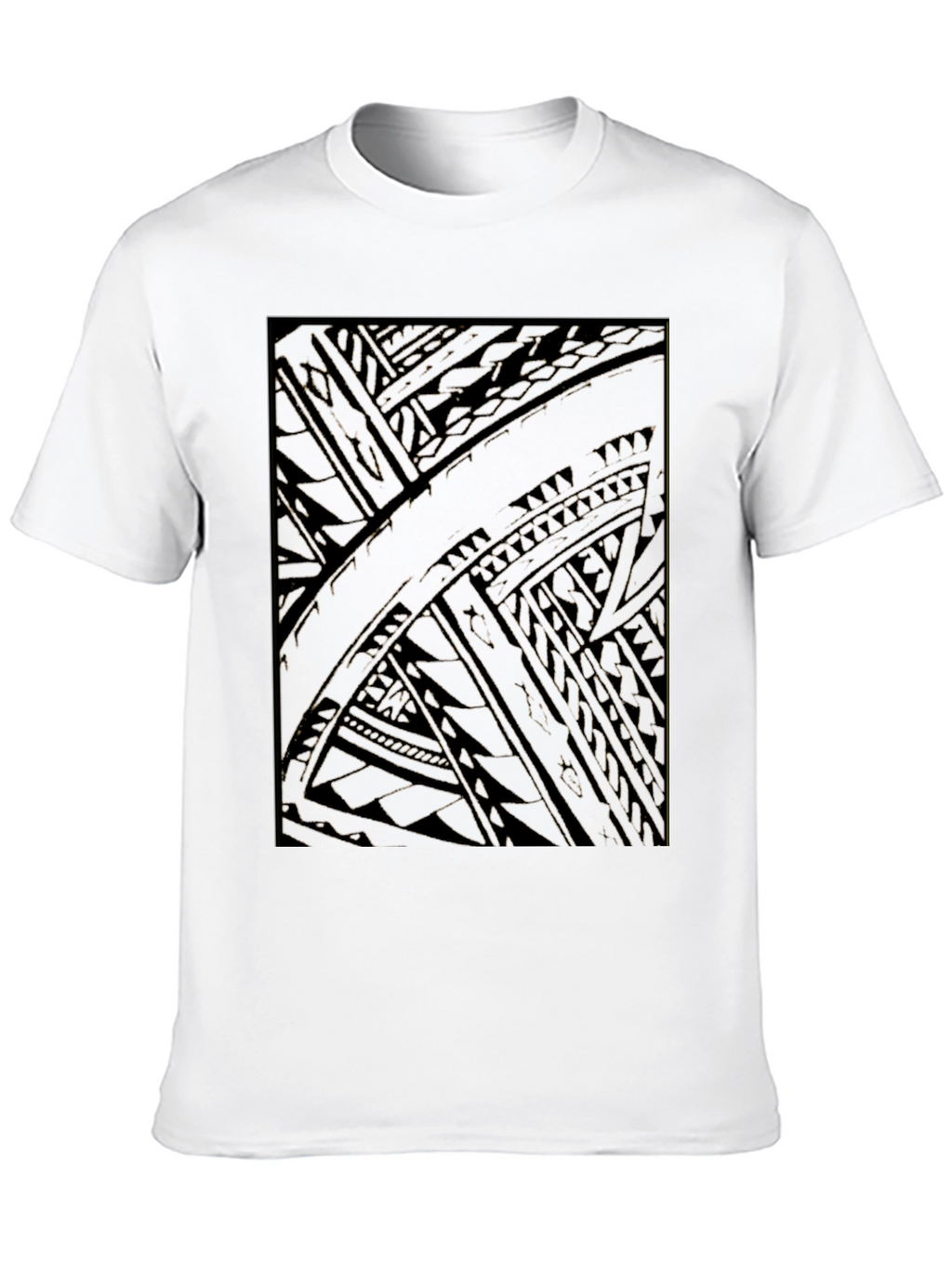 Tribal Pattern Black T-Shirt