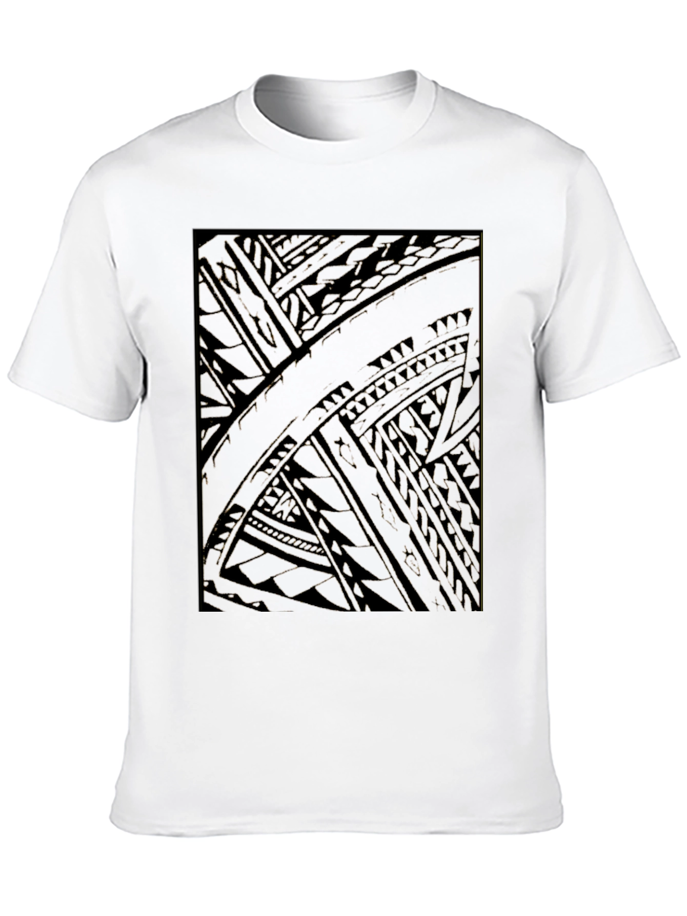 Tribal Pattern Black T-Shirt