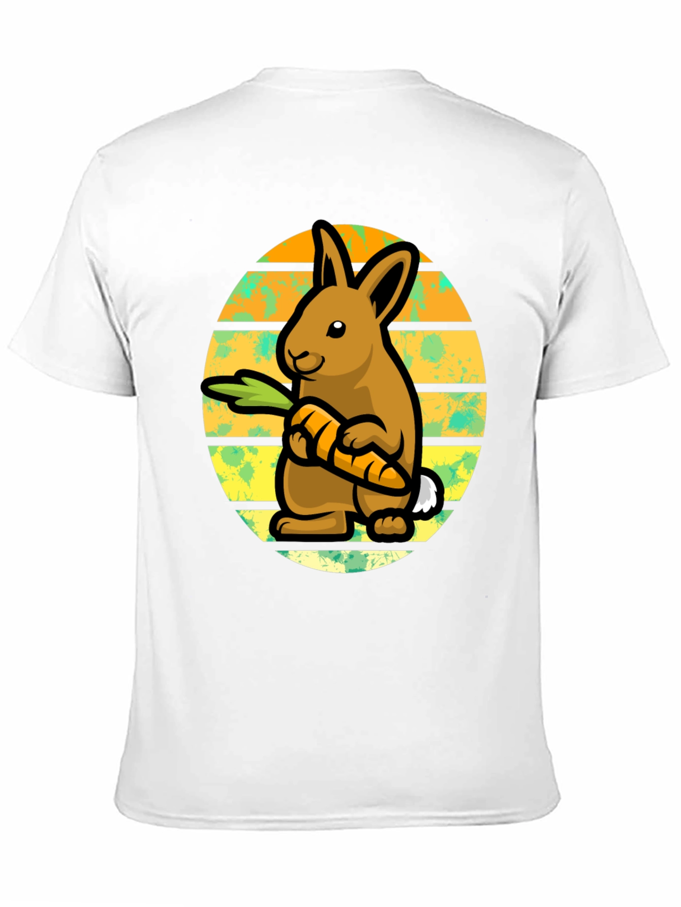 Cute Bunny Carrot Graphic T-Shirt