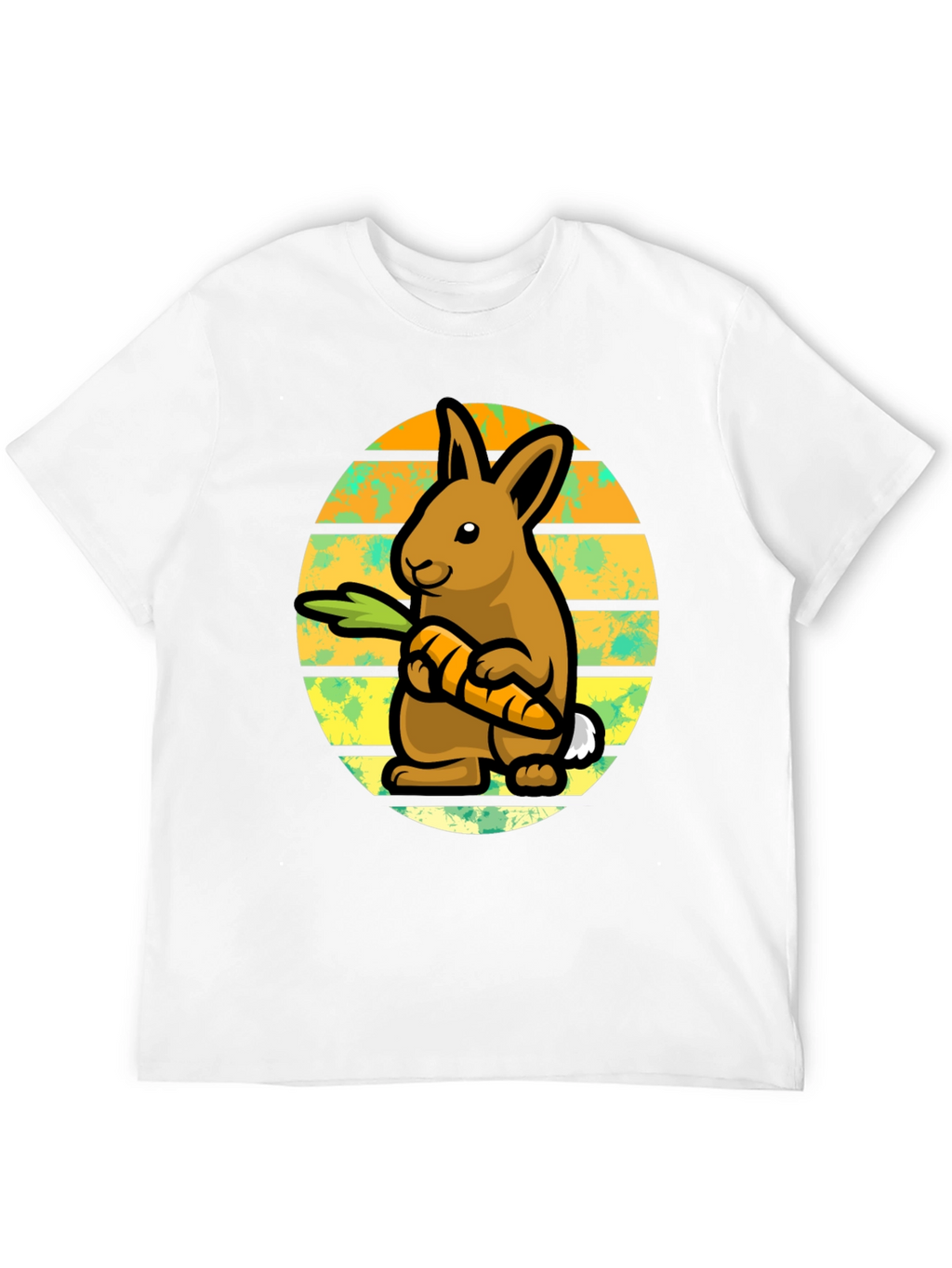 Cute Bunny Carrot Graphic T-Shirt
