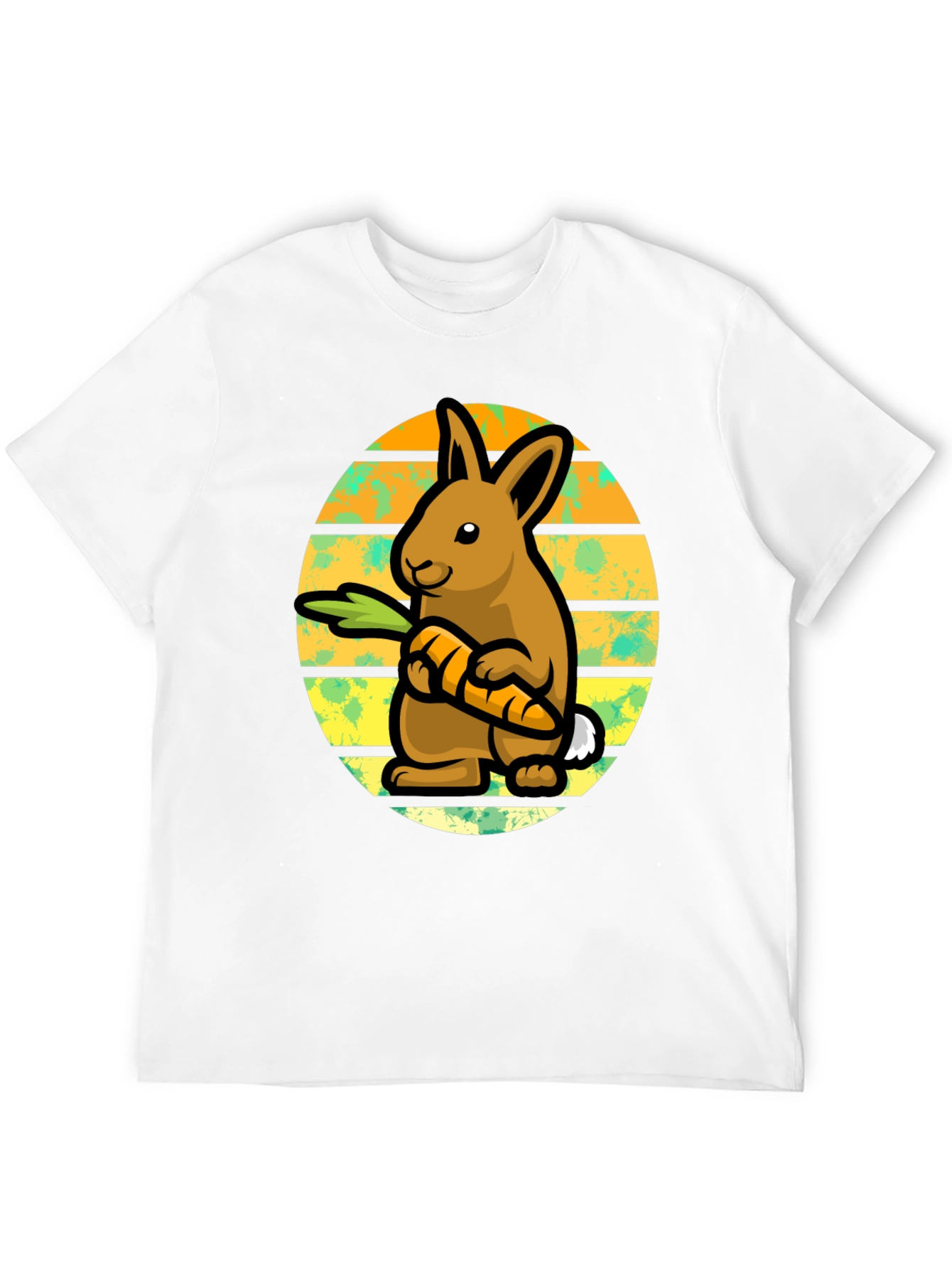 Cute Bunny Carrot Graphic T-Shirt