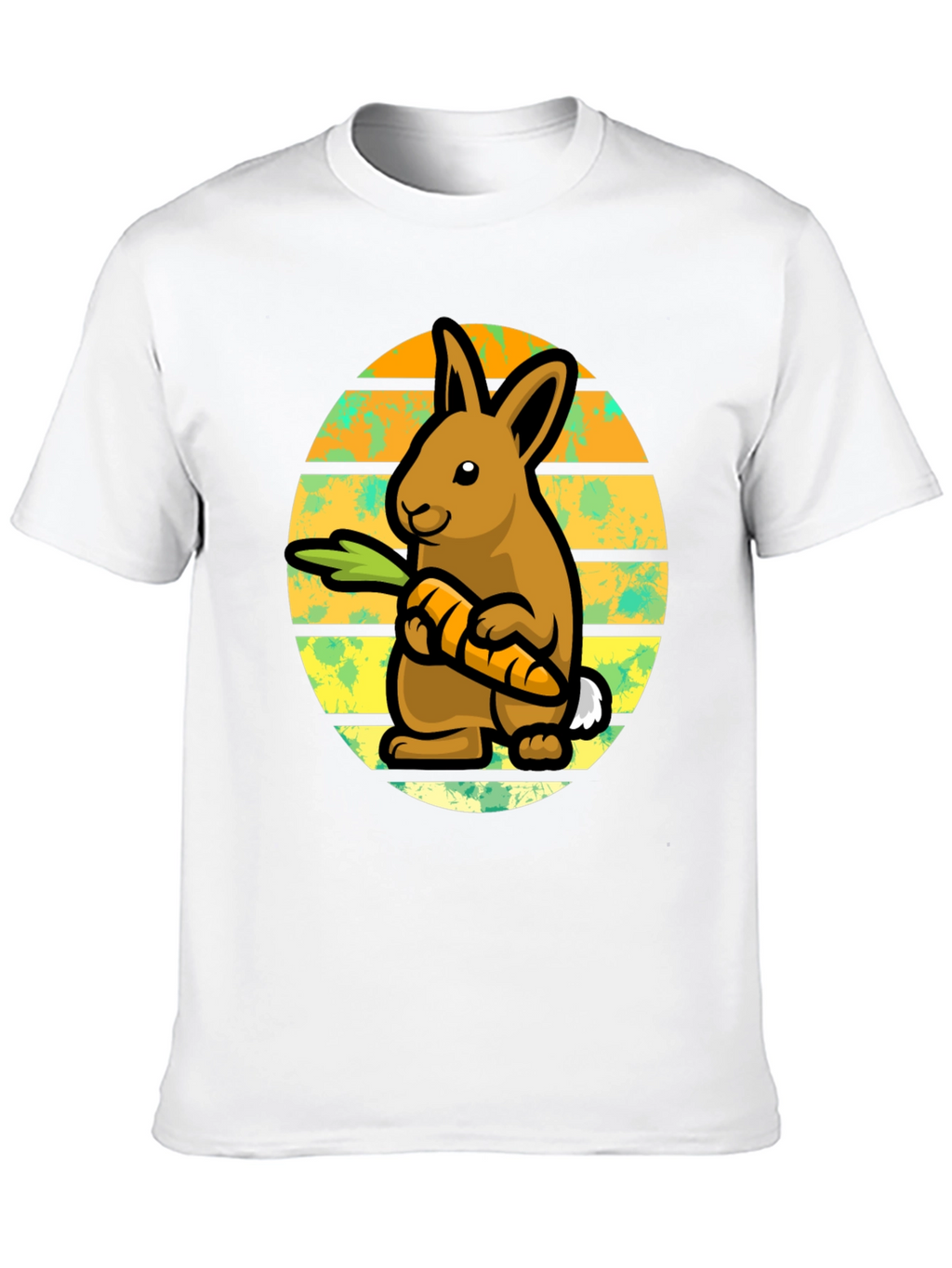 Cute Bunny Carrot Graphic T-Shirt