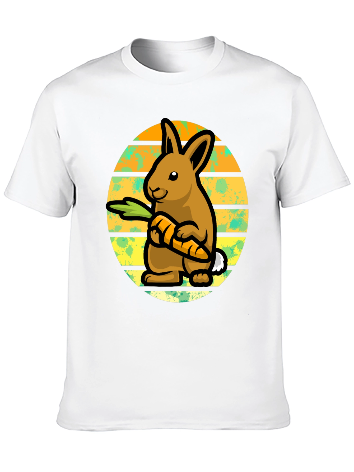 Cute Bunny Carrot Graphic T-Shirt