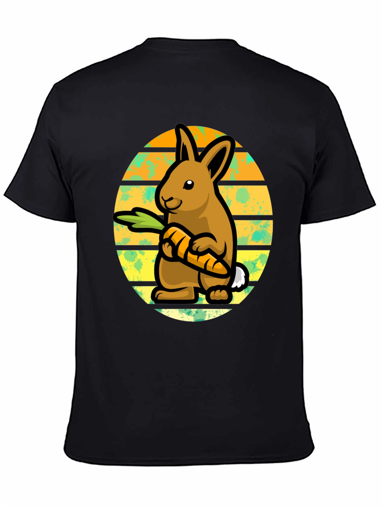 Cute Bunny Carrot Graphic T-Shirt
