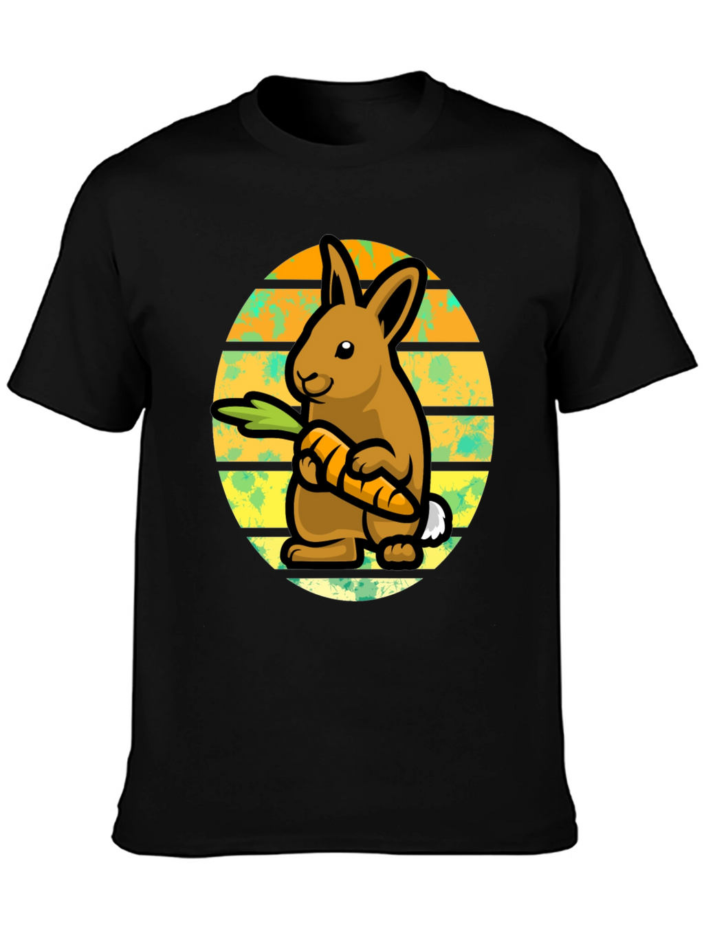 Cute Bunny Carrot Graphic T-Shirt