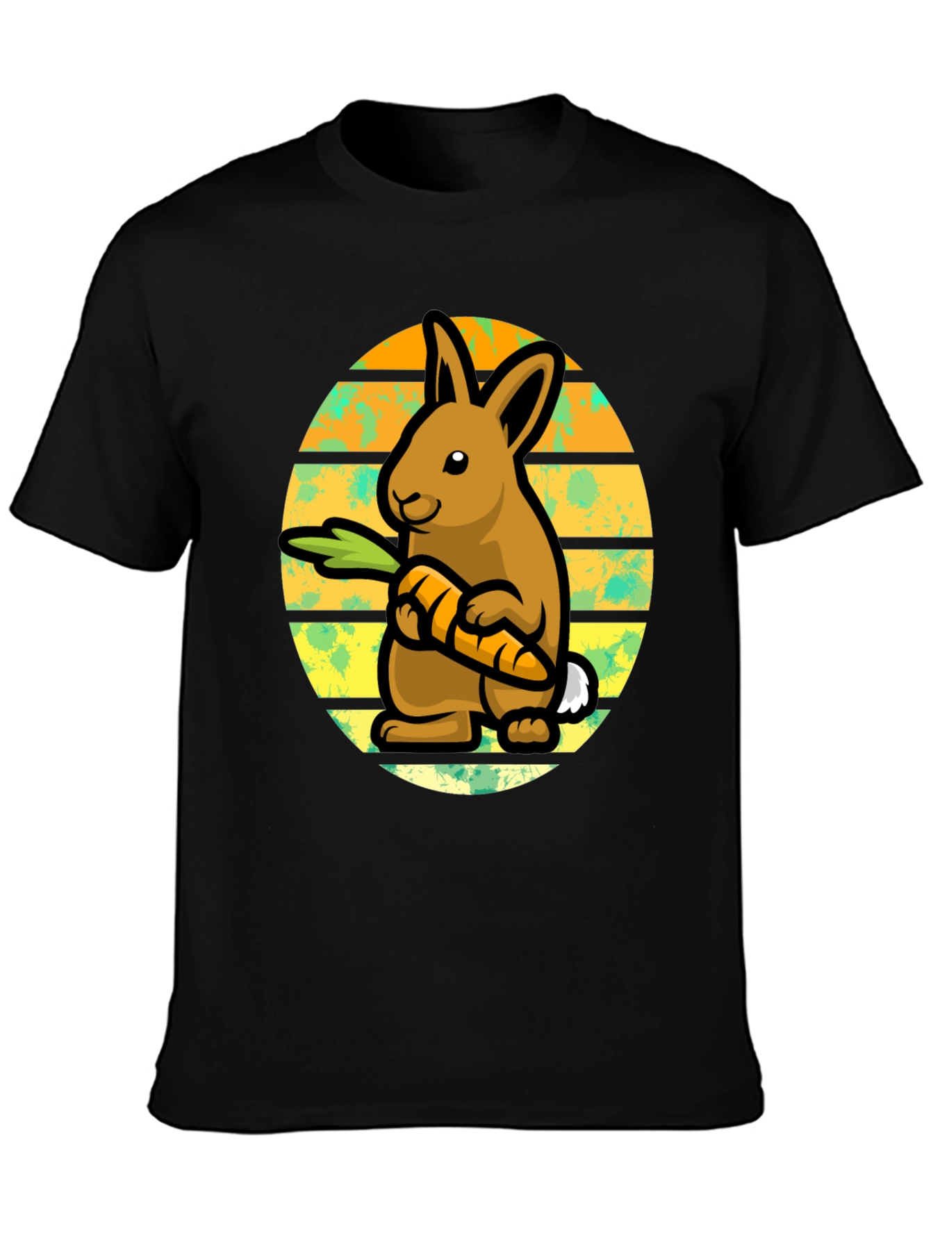 Cute Bunny Carrot Graphic T-Shirt