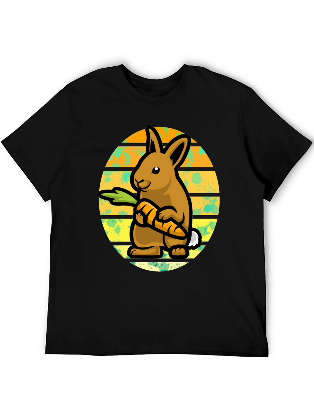 Cute Bunny Carrot Graphic T-Shirt
