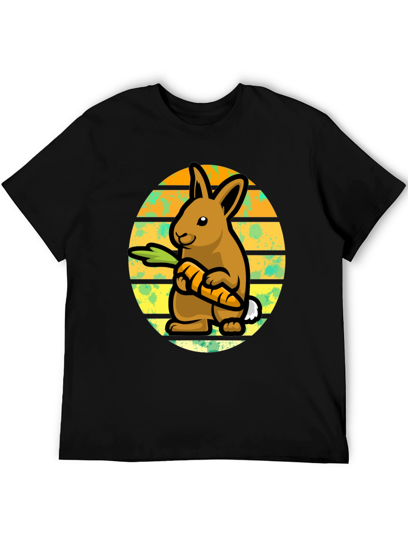 Cute Bunny Carrot Graphic T-Shirt