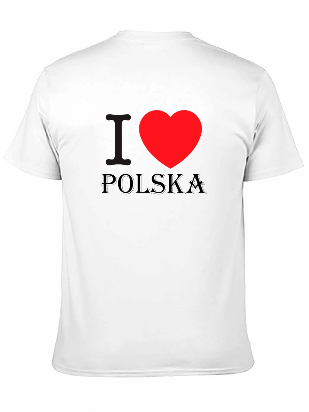 I Heart Poland T-Shirt Black Cotton Tee